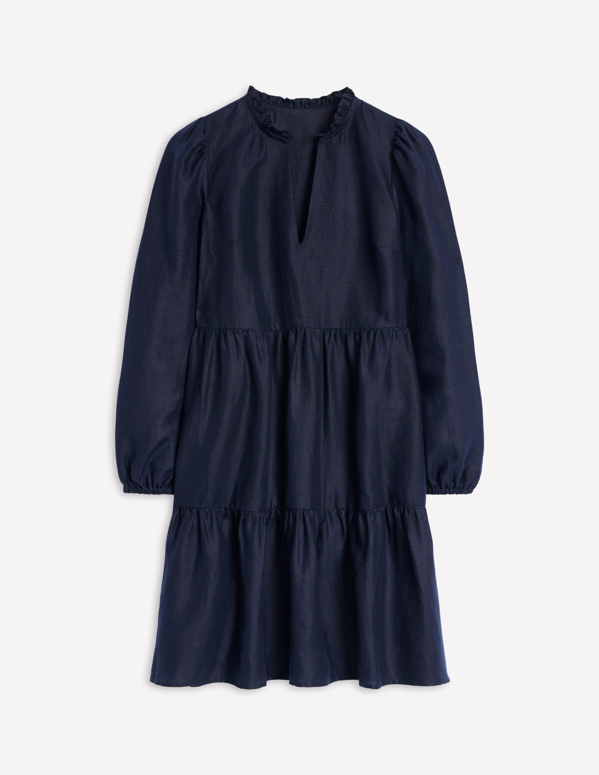 Esme Linen Mini Dress-Navy - Image 5