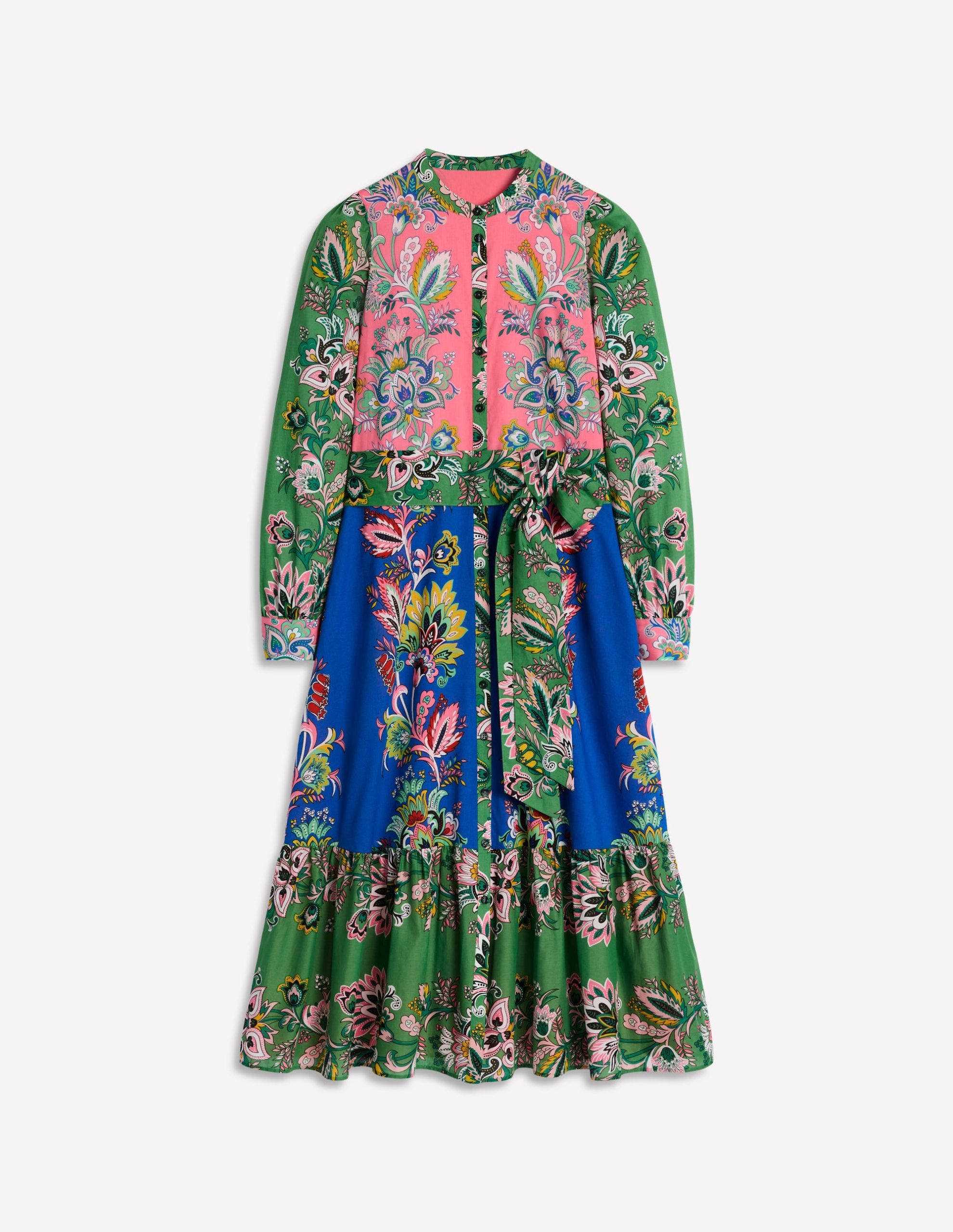 Mia Tiered Shirt Dress-Multi. Botanica Terrace - Image 9