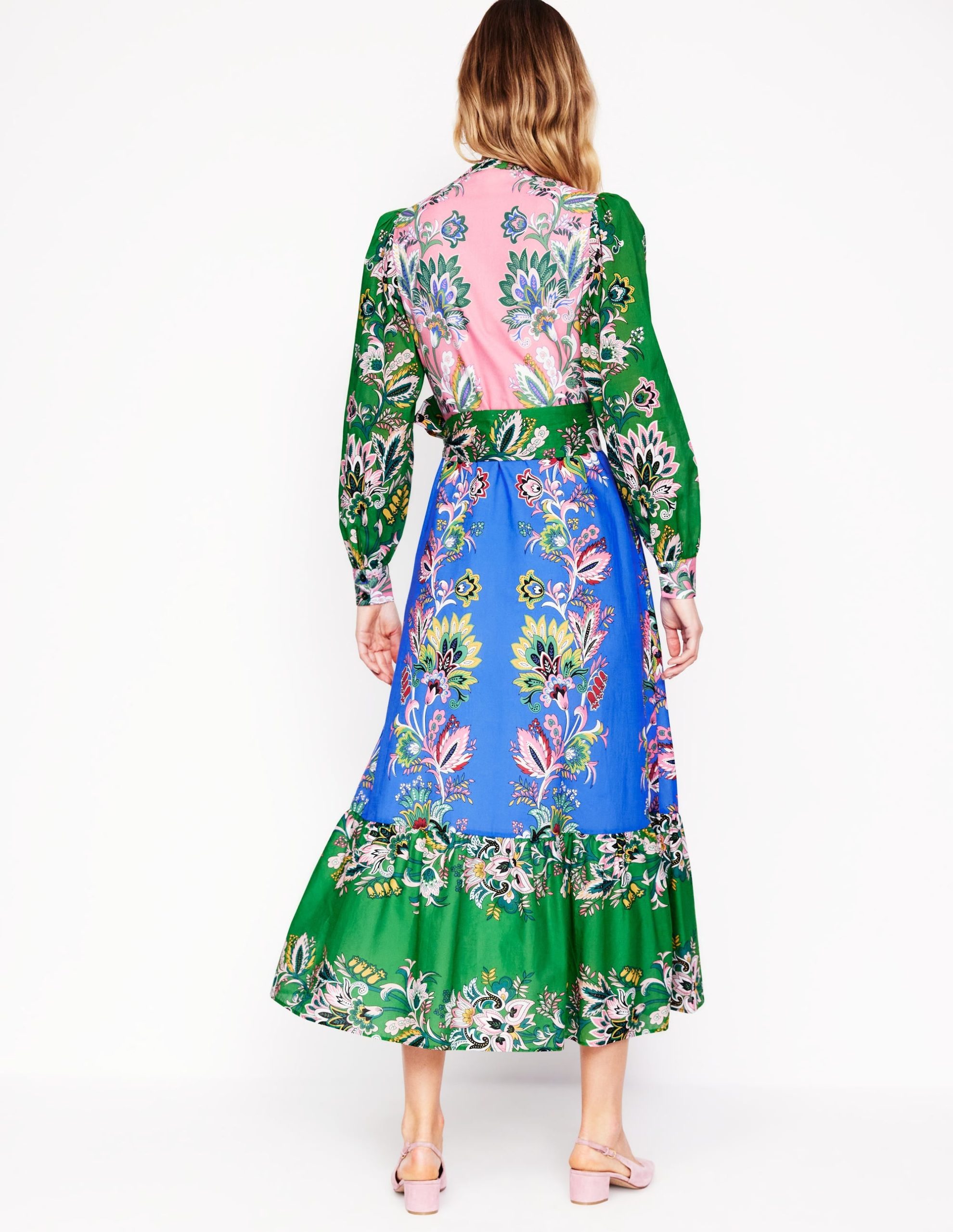 Mia Tiered Shirt Dress-Multi. Botanica Terrace - Image 4