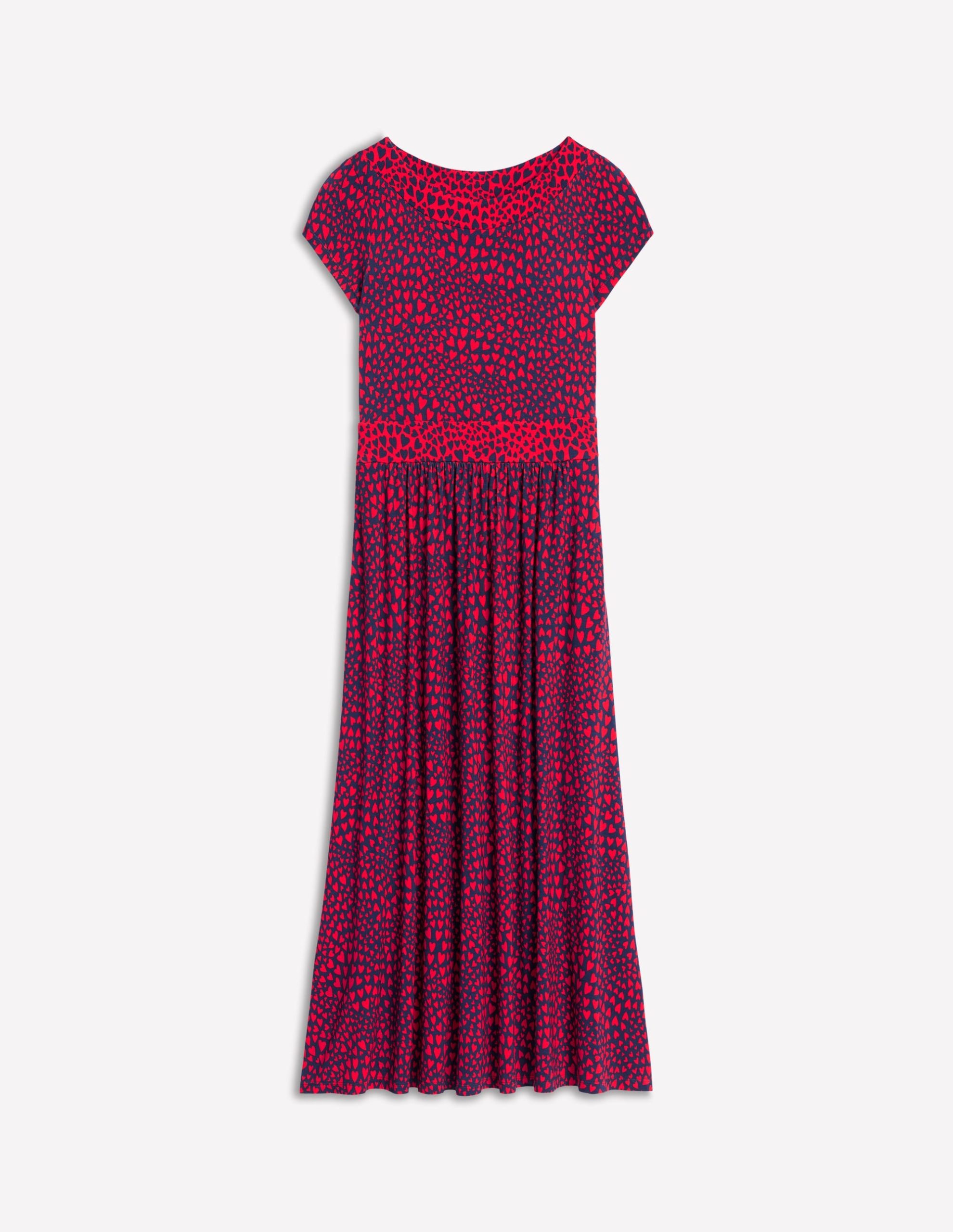 Melanie Jersey Midi Dress-French Navy. Heart Cluster - Image 6