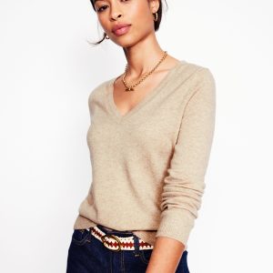 Eva Cashmere V-Neck Sweater-Eva Cashmere V-Neck Jumper