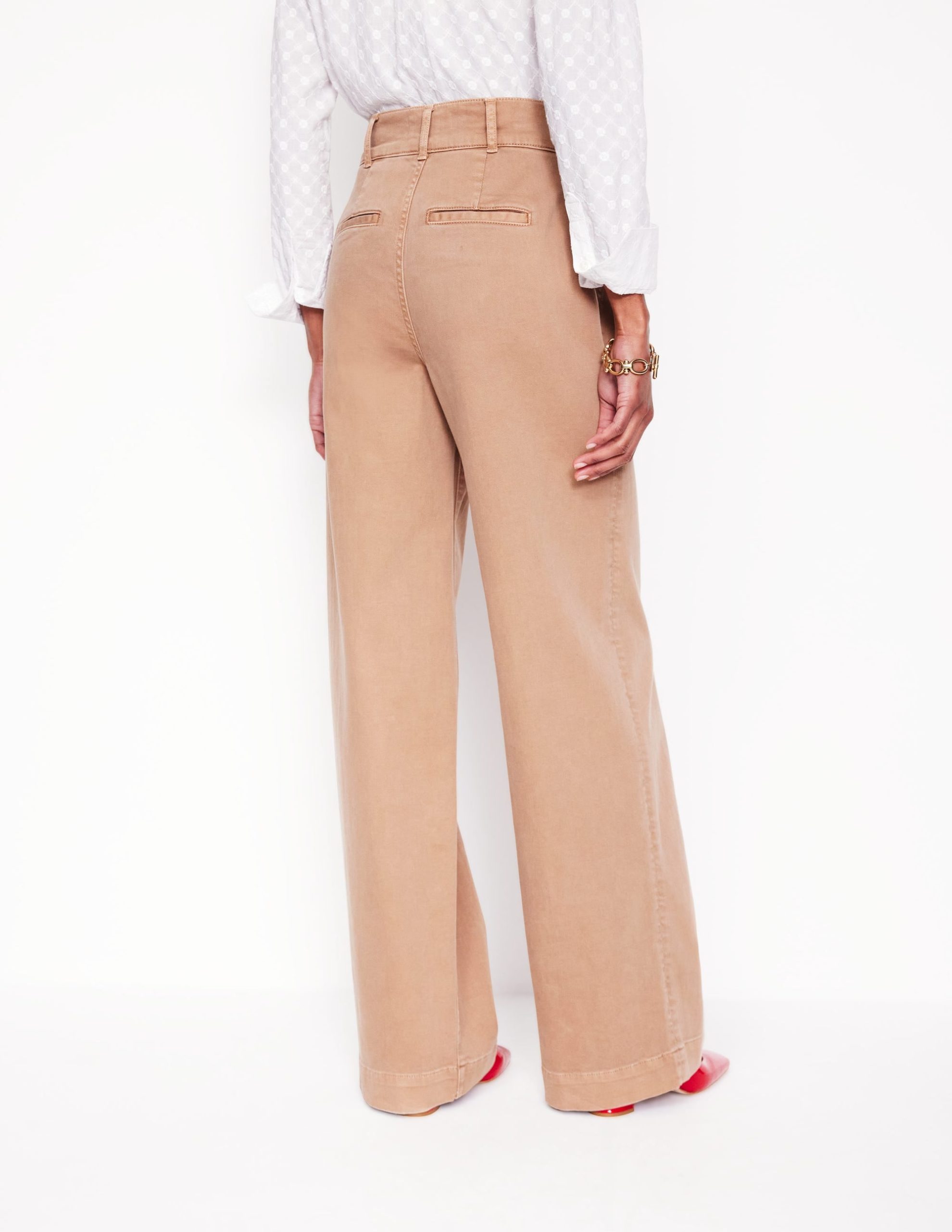 Wide Leg Cargo Pants-Cappuccino - Image 6