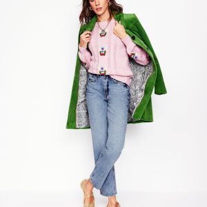 High Rise Straight Leg Jeans-Light Wash