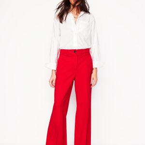 Cropped Ponte Pants-Hot Pepper