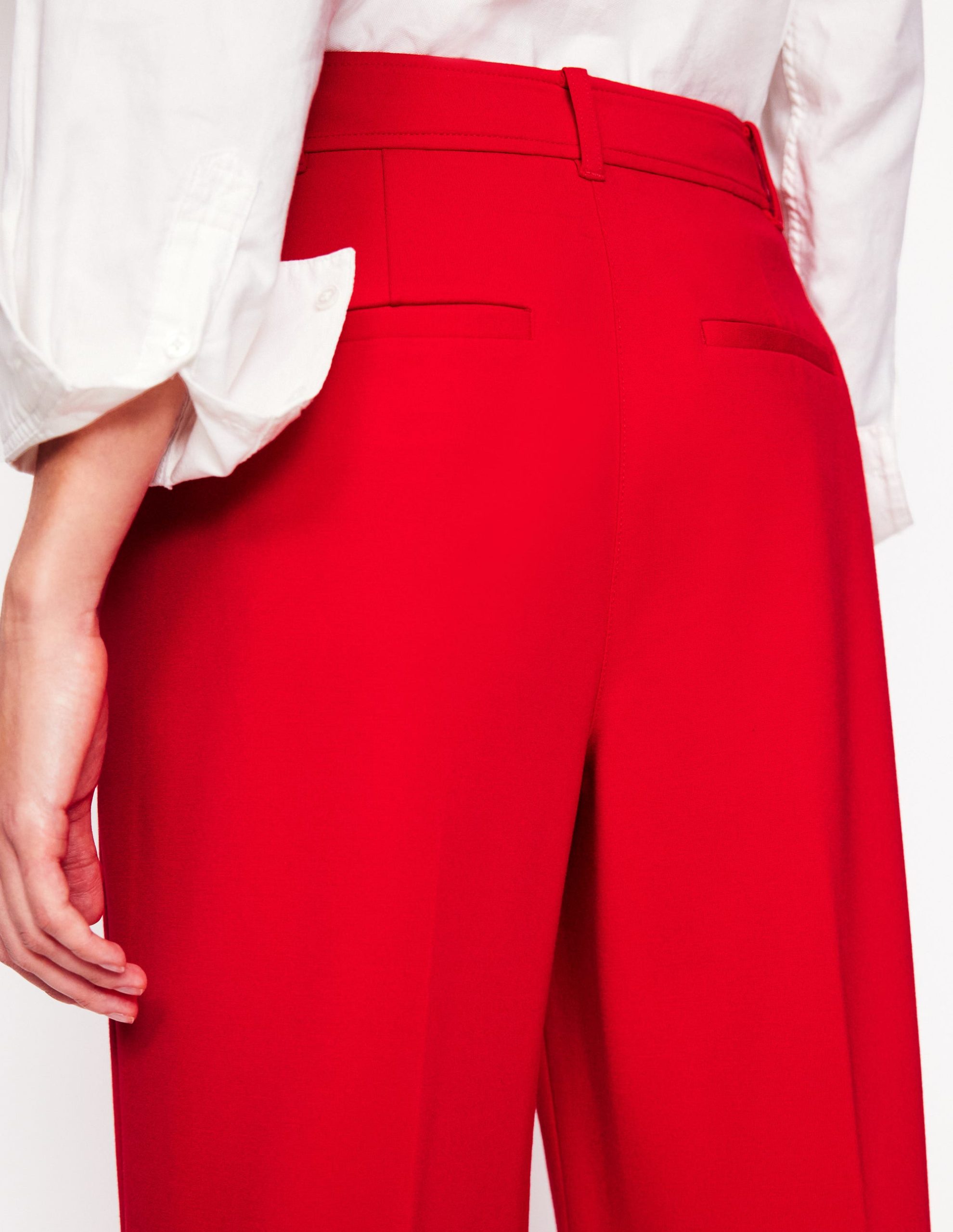 Cropped Ponte Pants-Hot Pepper - Image 3