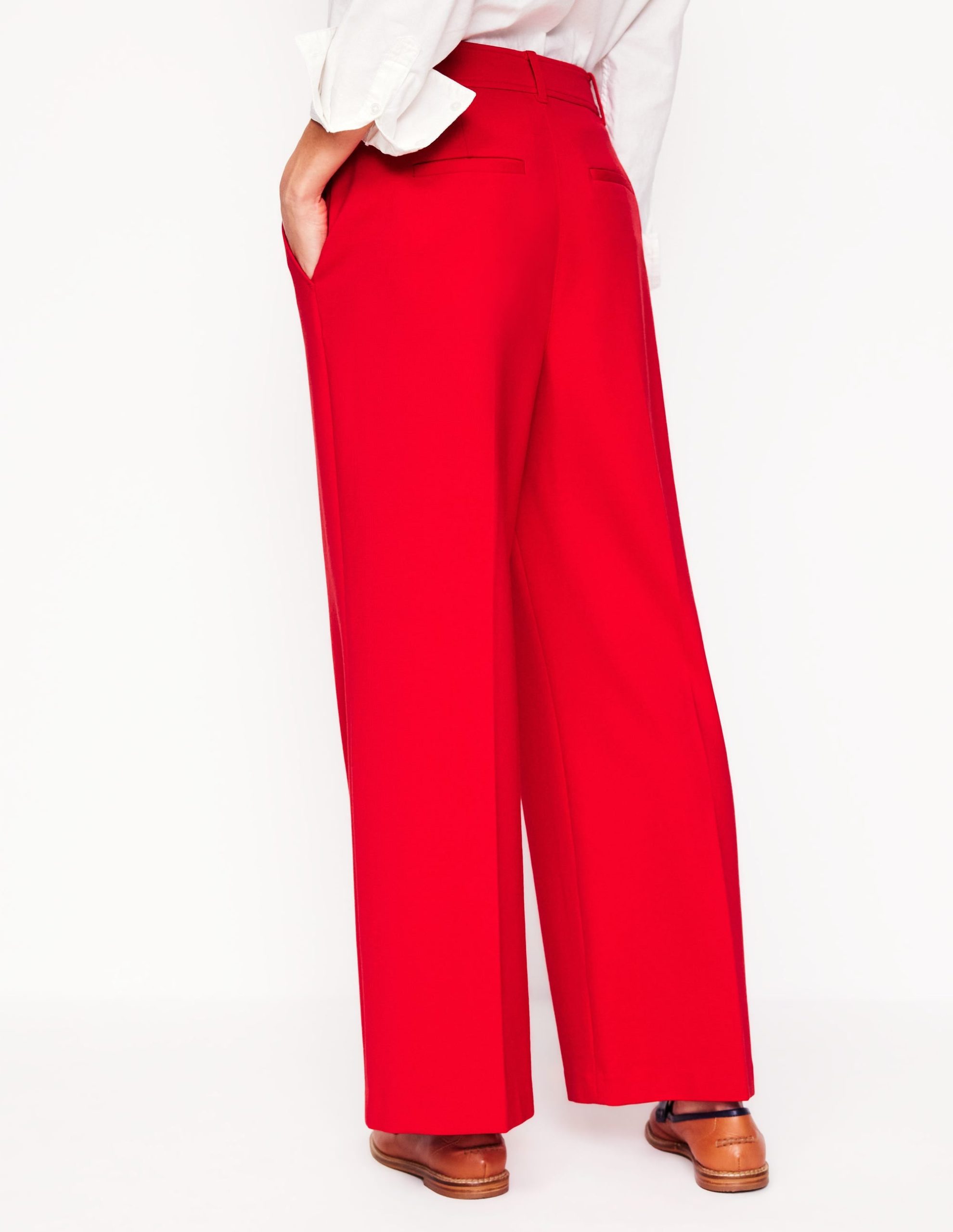 Cropped Ponte Pants-Hot Pepper - Image 4