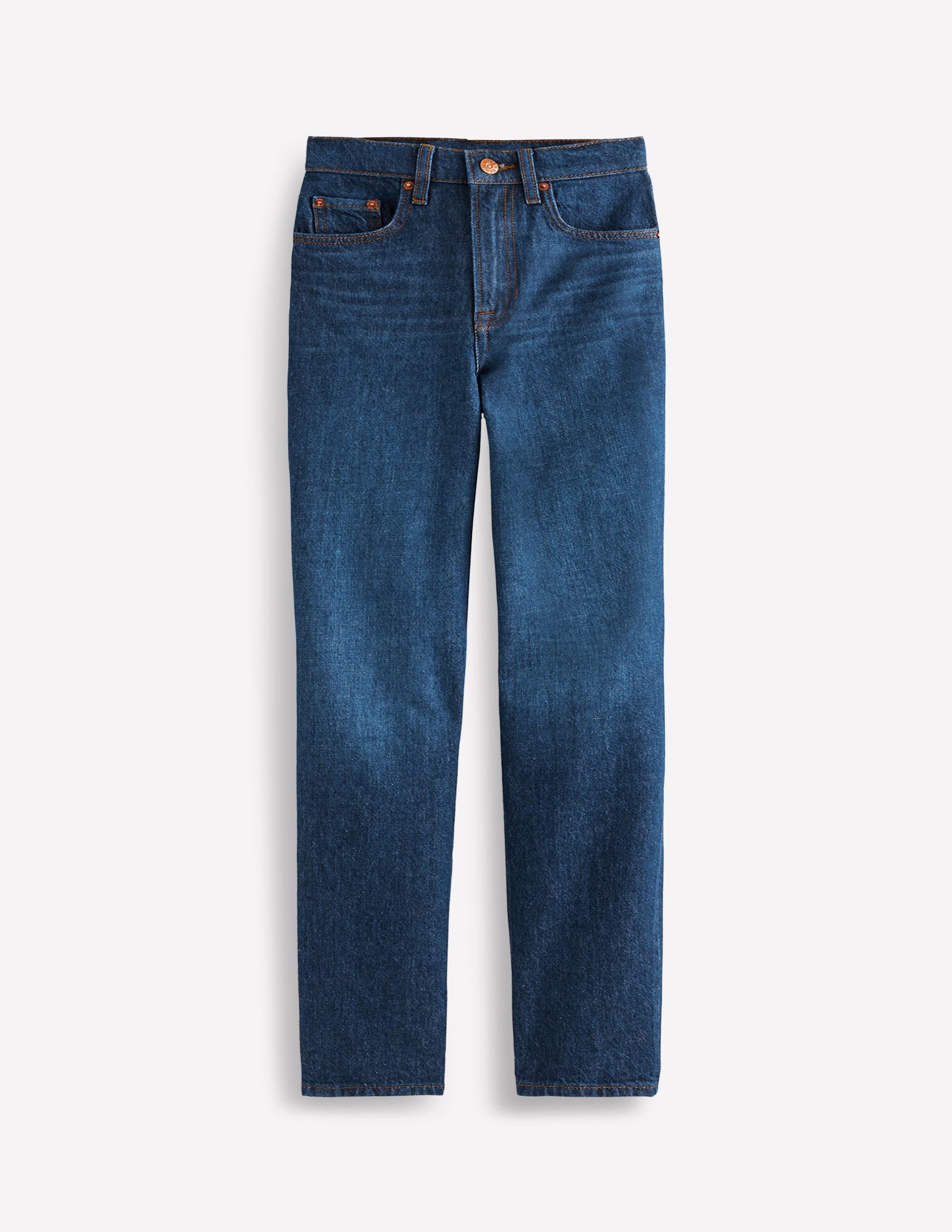 High Rise Straight Leg Jeans-Indigo Rinse - Image 6
