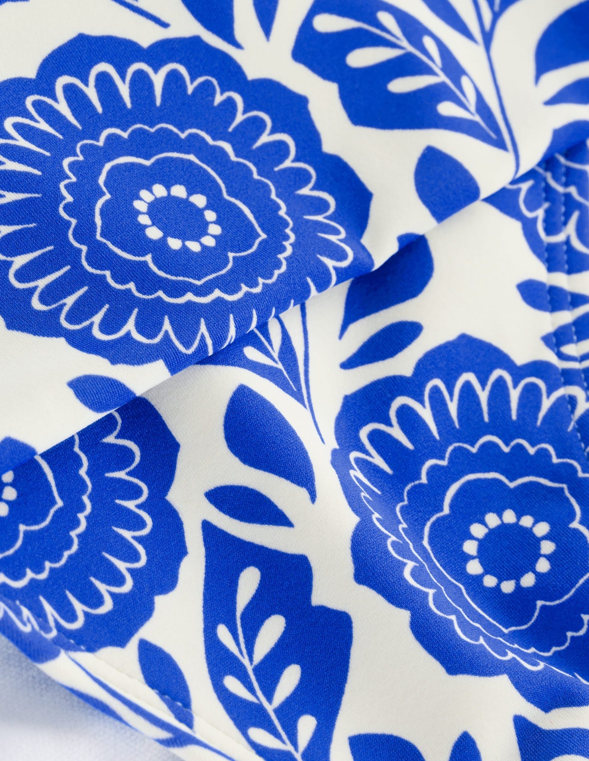 Classic Fold Bikini Bottoms-Blue Dahlia Stamp - Image 6