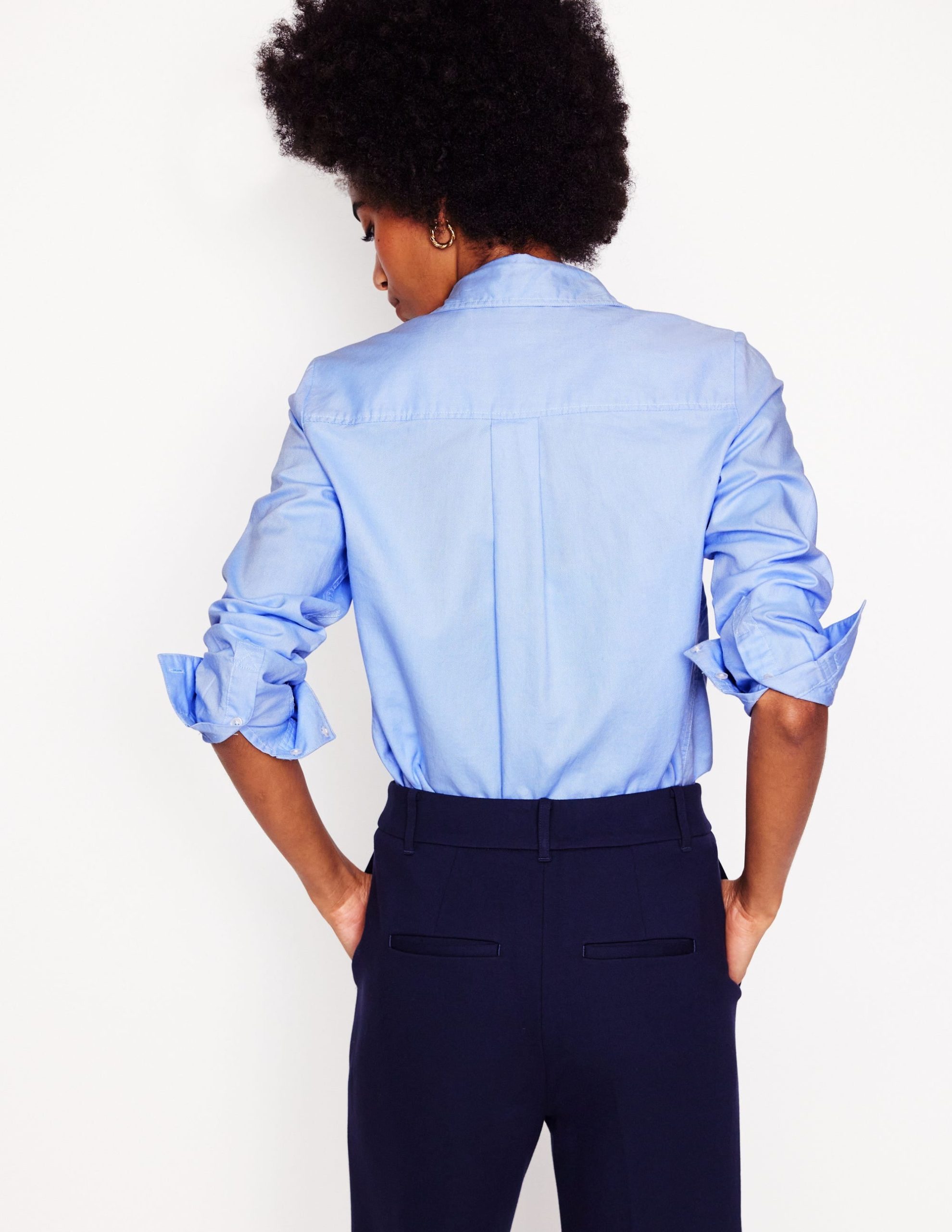Sienna Cotton Shirt-Blue Oxford - Image 4