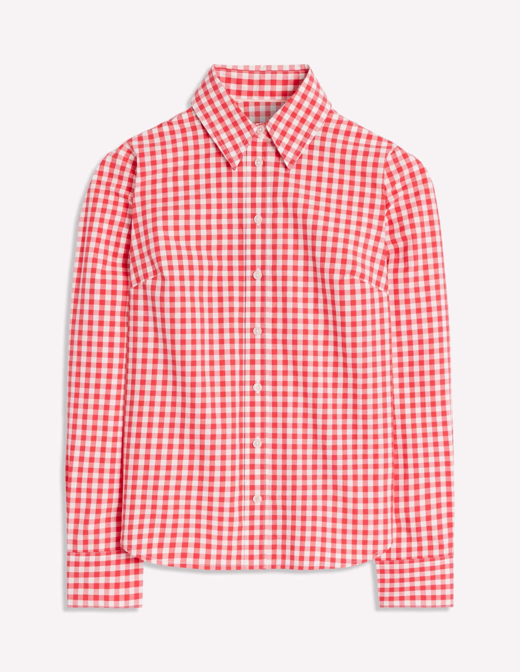 Sienna Cotton Shirt-Jam Red Gingham - Image 6
