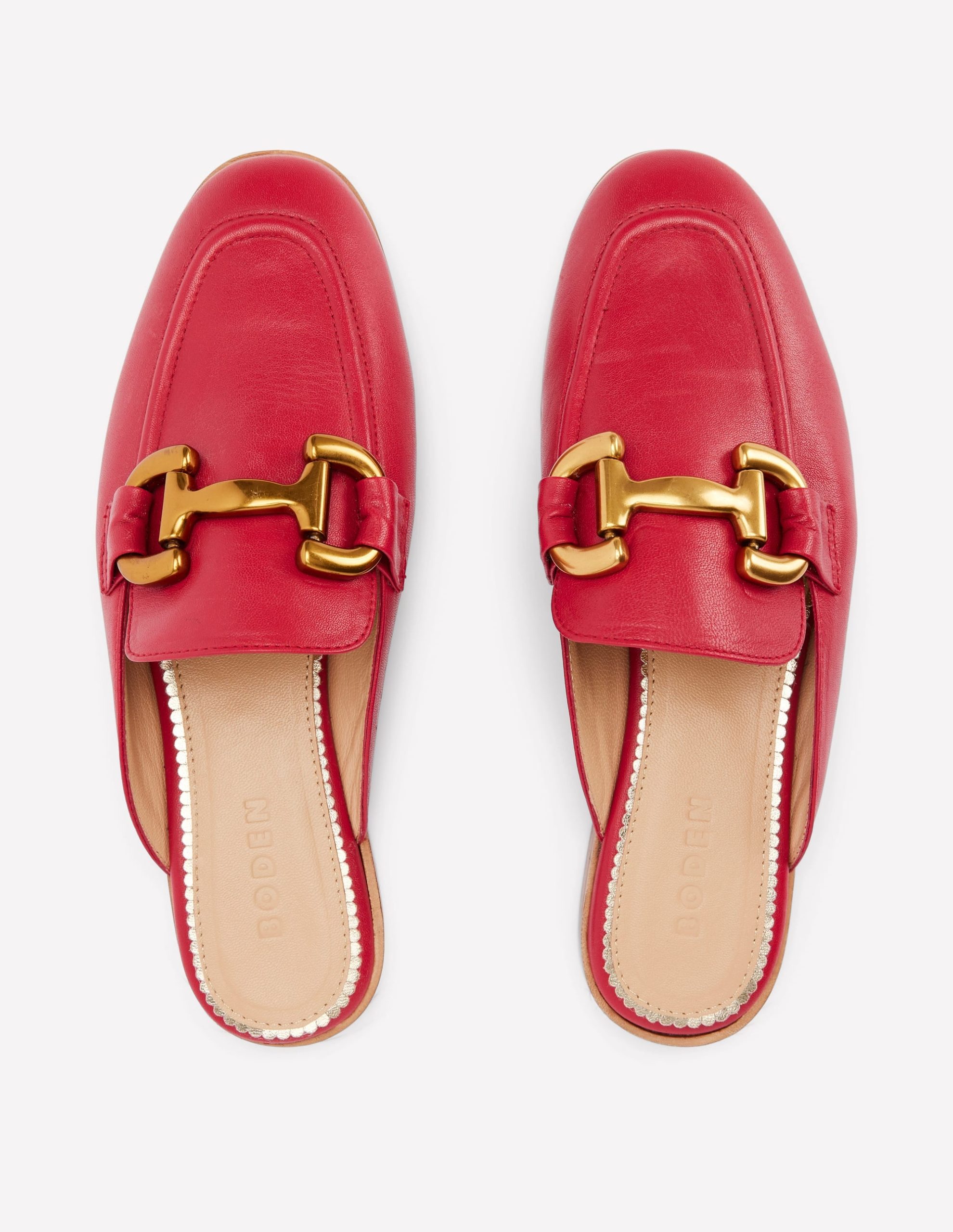 Iris Snaffle Mule Loafers-Red - Image 4