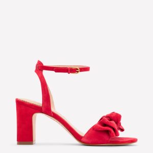 Bow Heeled Sandals-Hibiscus