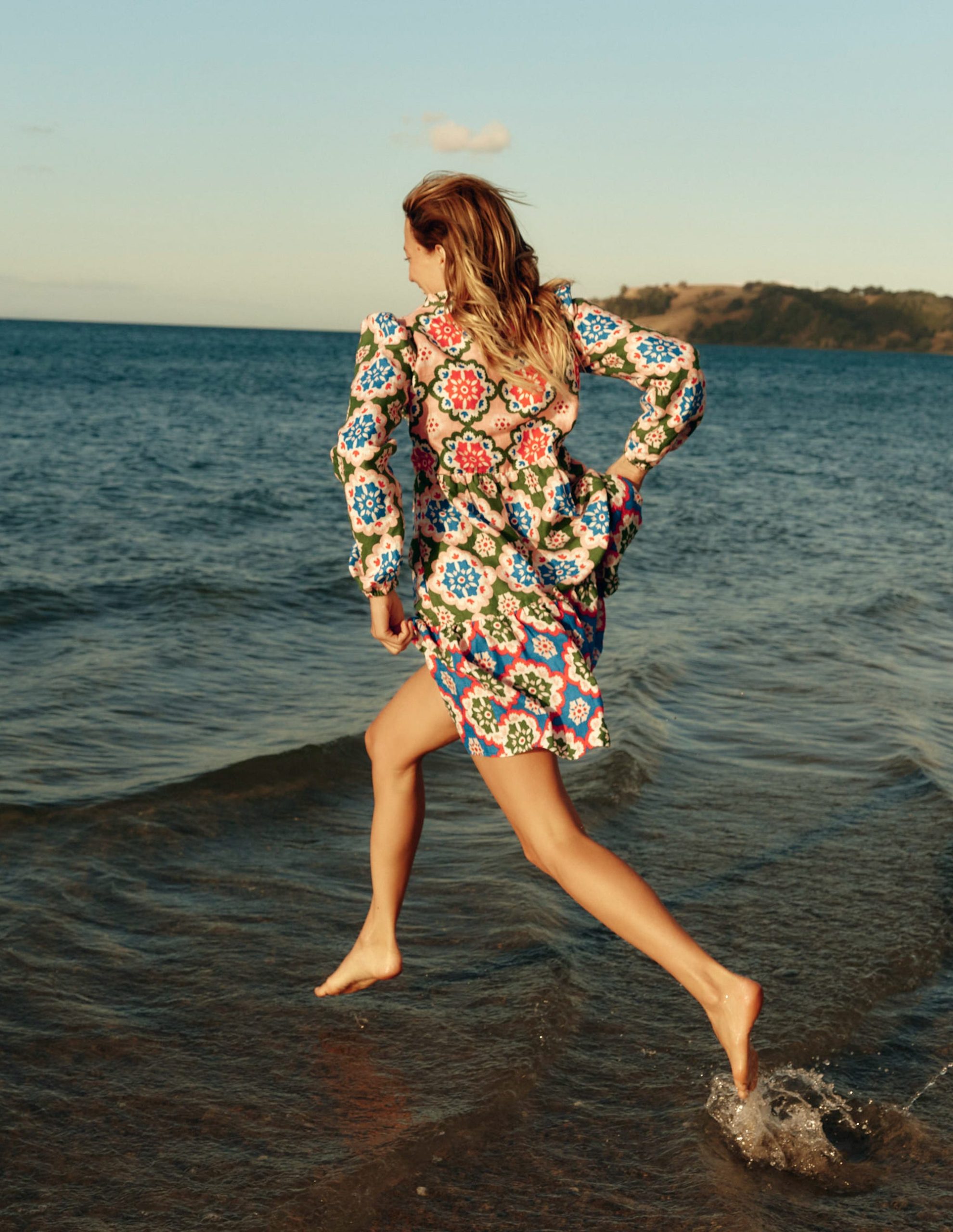 Esme Linen Mini Dress-Multi. Bloom Geo - Image 2