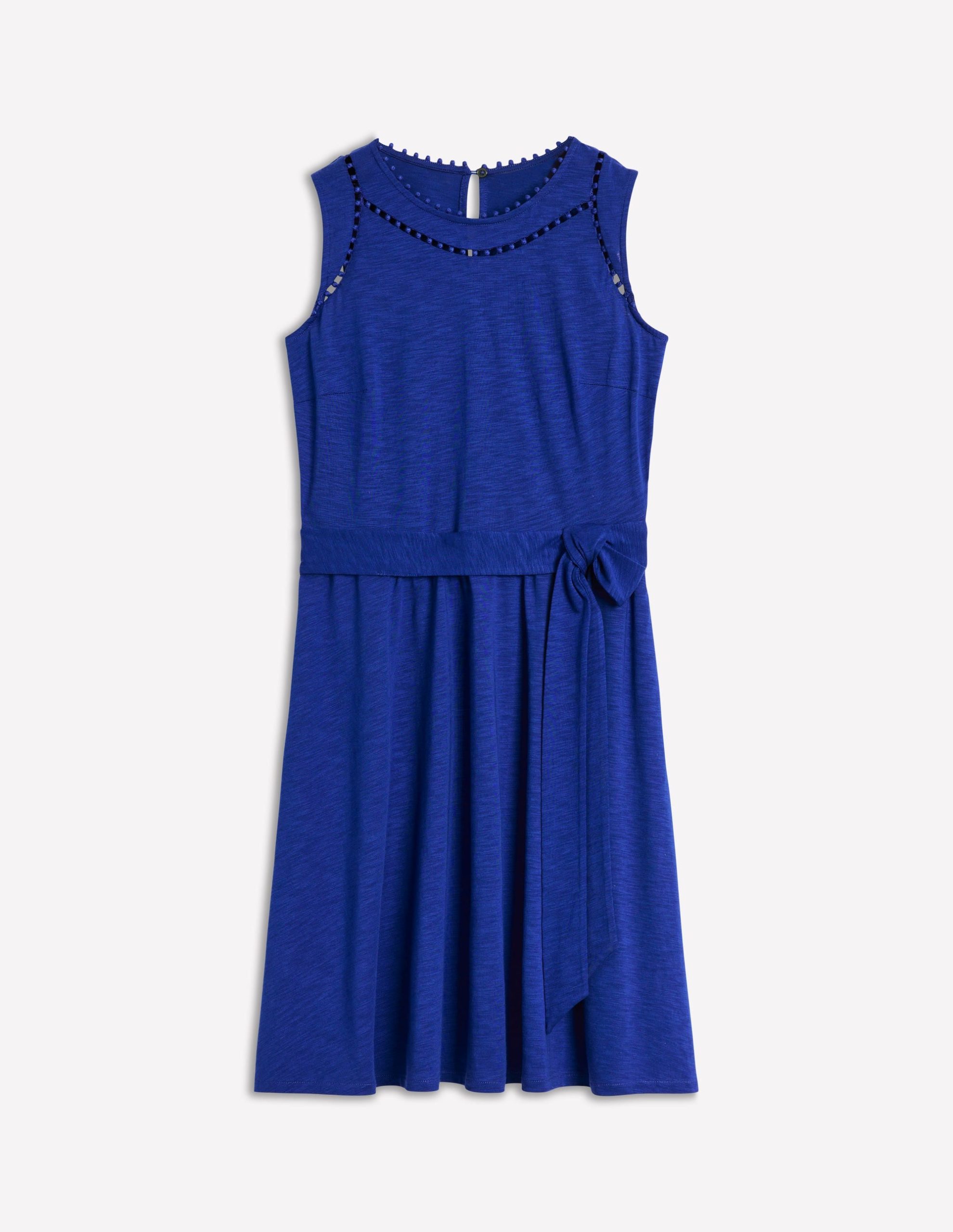 Mila Trim Short Jersey Dress-Bright Blue - Image 5