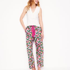 Cotton Sateen Pajama Trousers-MeadowsweetPink Fruit Paradise