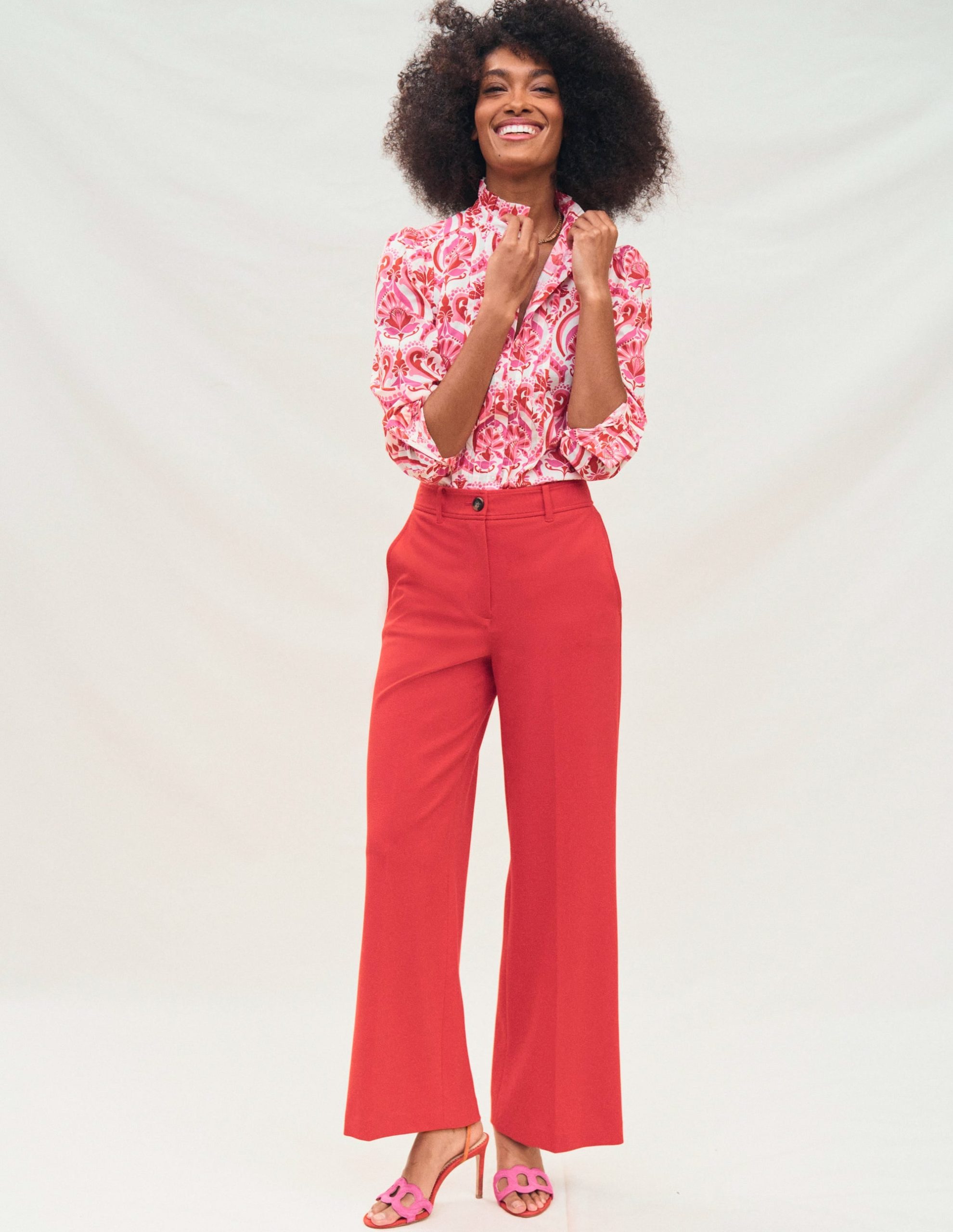 Cropped Ponte Pants-Hot Pepper - Image 2