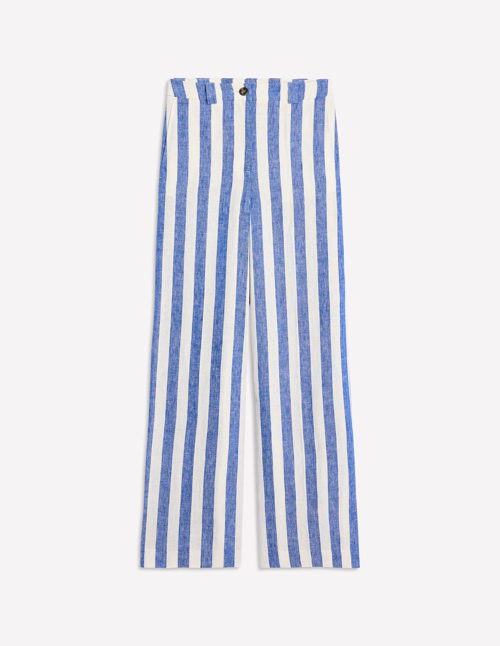 Westbourne Linen Pants-Bright Blue Stripe - Image 6