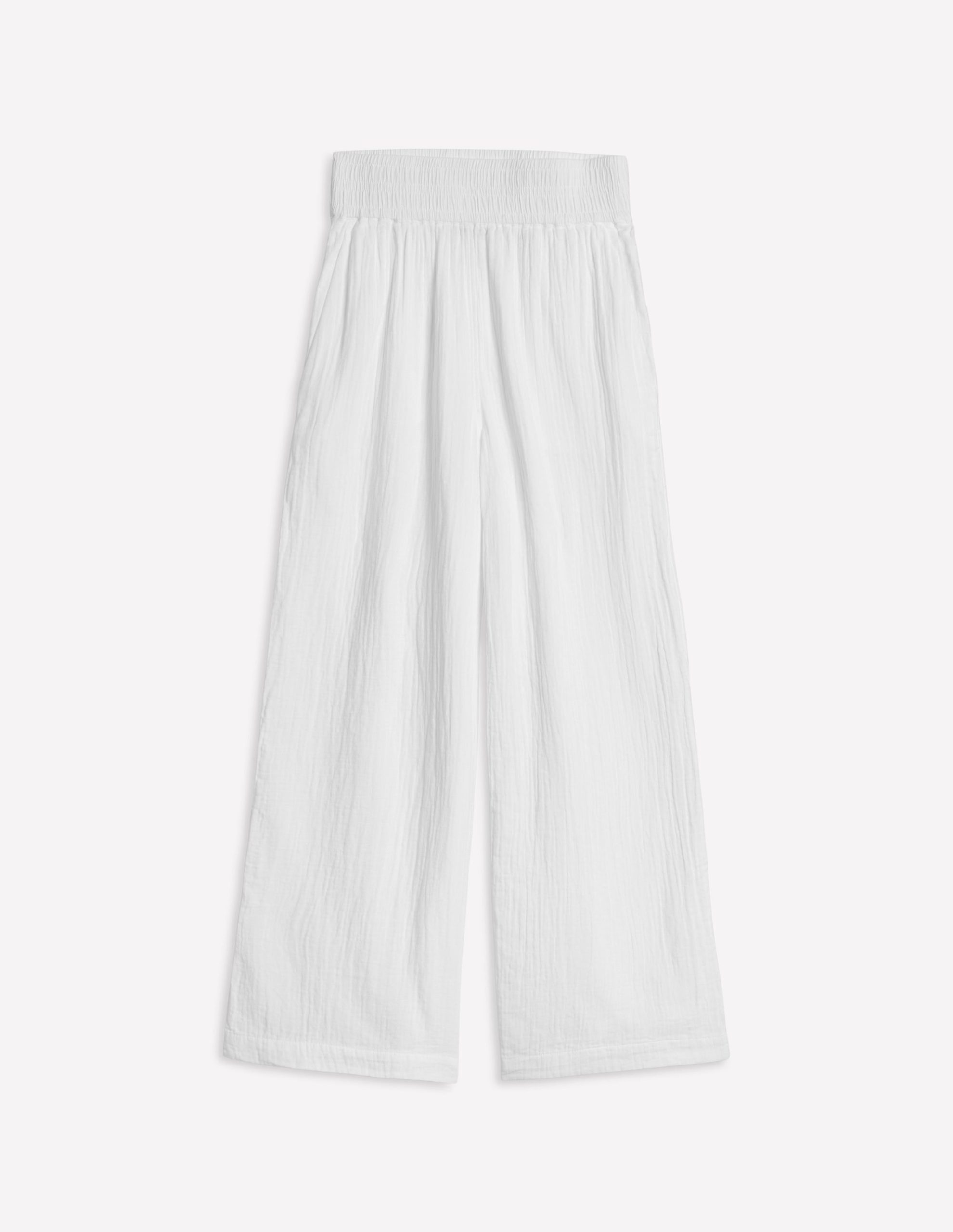 Cropped Double Cloth Pants-White - Image 6