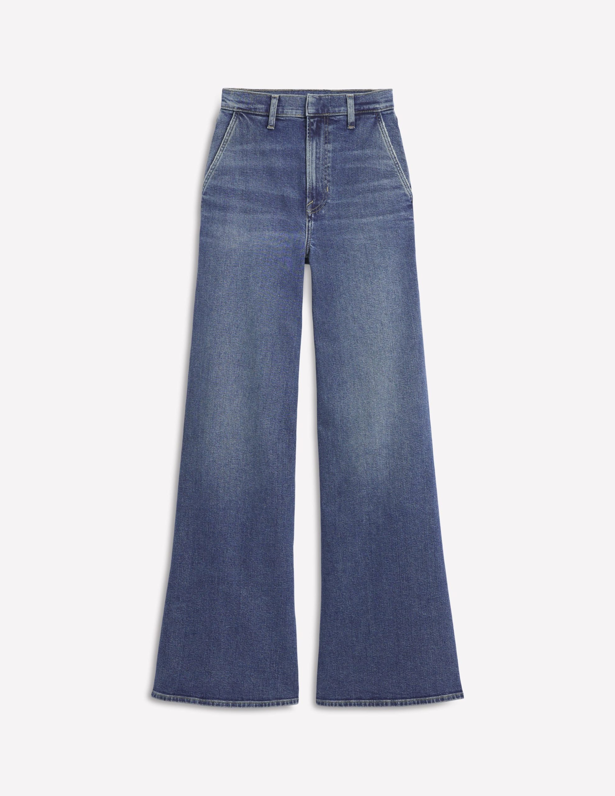 High Rise Clean Wide Jeans-Mid Vintage - Image 10