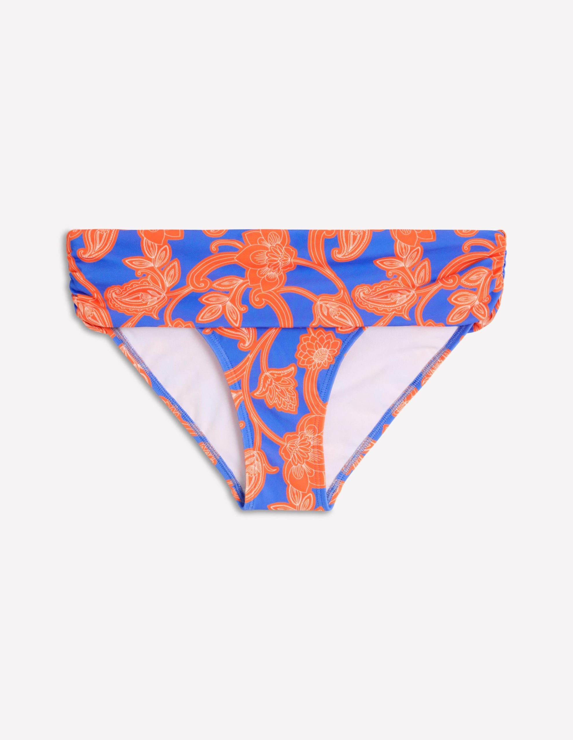 Classic Fold Bikini Bottoms-Jaffa Orange. Paisley Whirl - Image 8