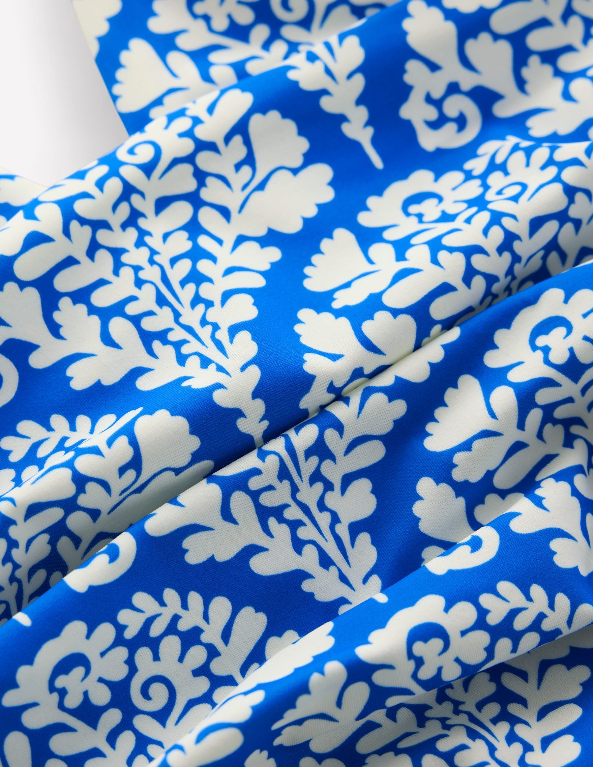 Mykonos Deep V Swimsuit-Cerulean Blue. Blossomy - Image 8