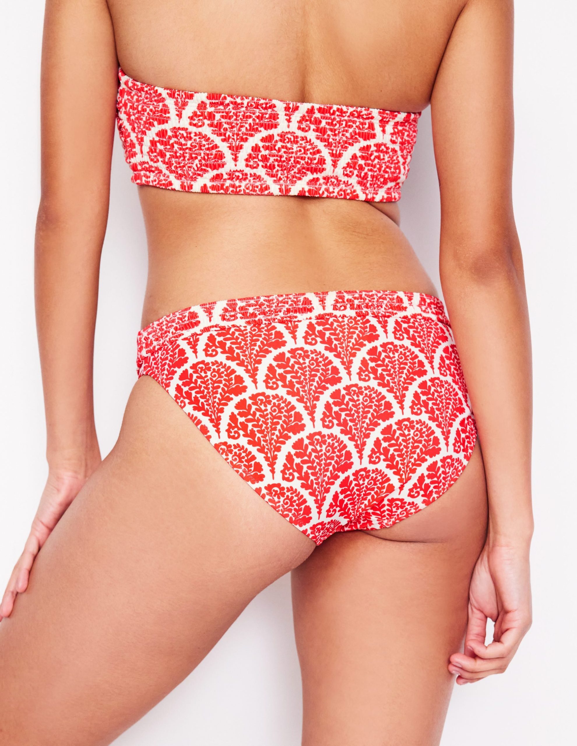 Milos Smocked Bikini Bottoms-Jam Red. Blossomy - Image 6