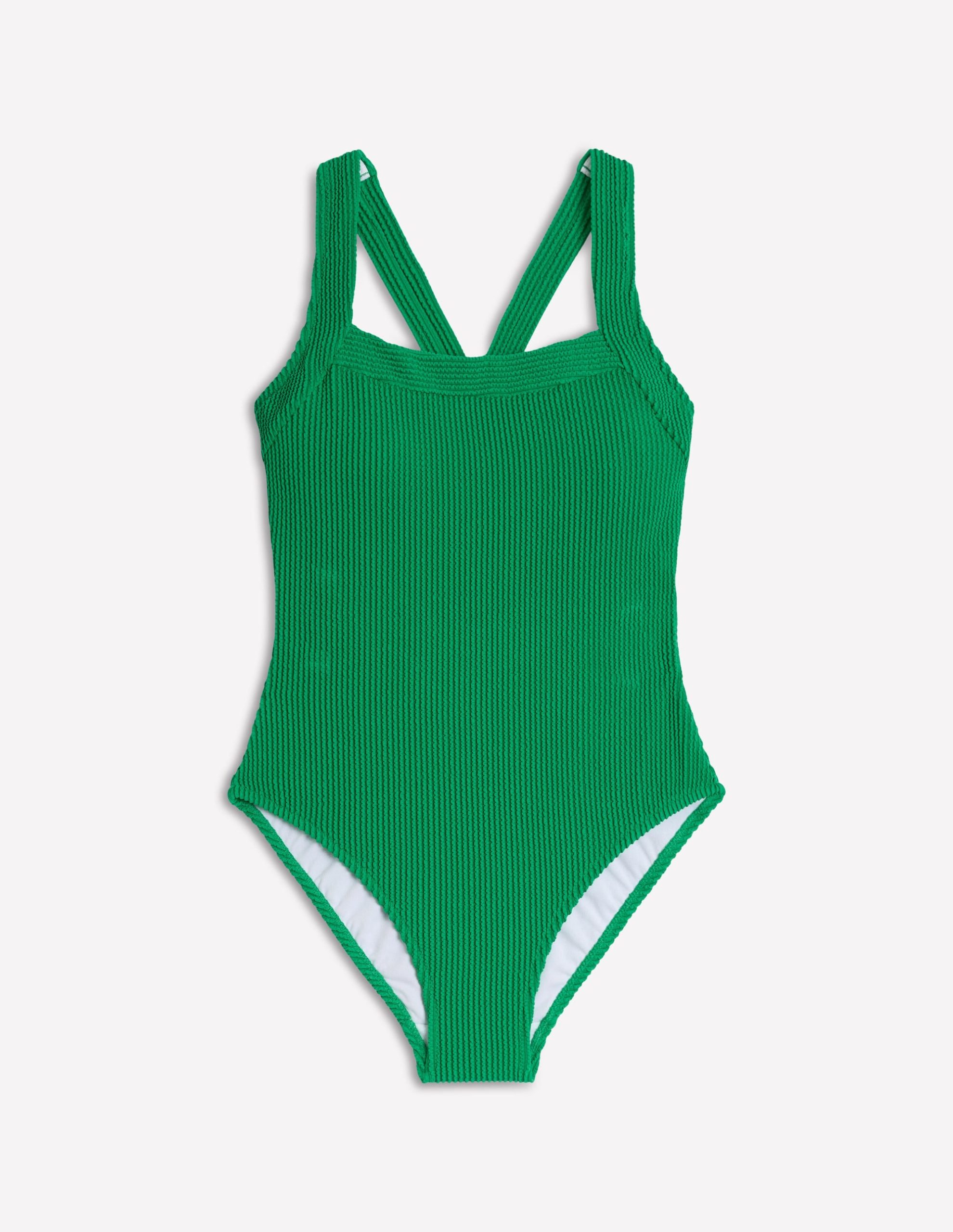 Scoop Cross Back Swimsuit-Bright Green - Image 5