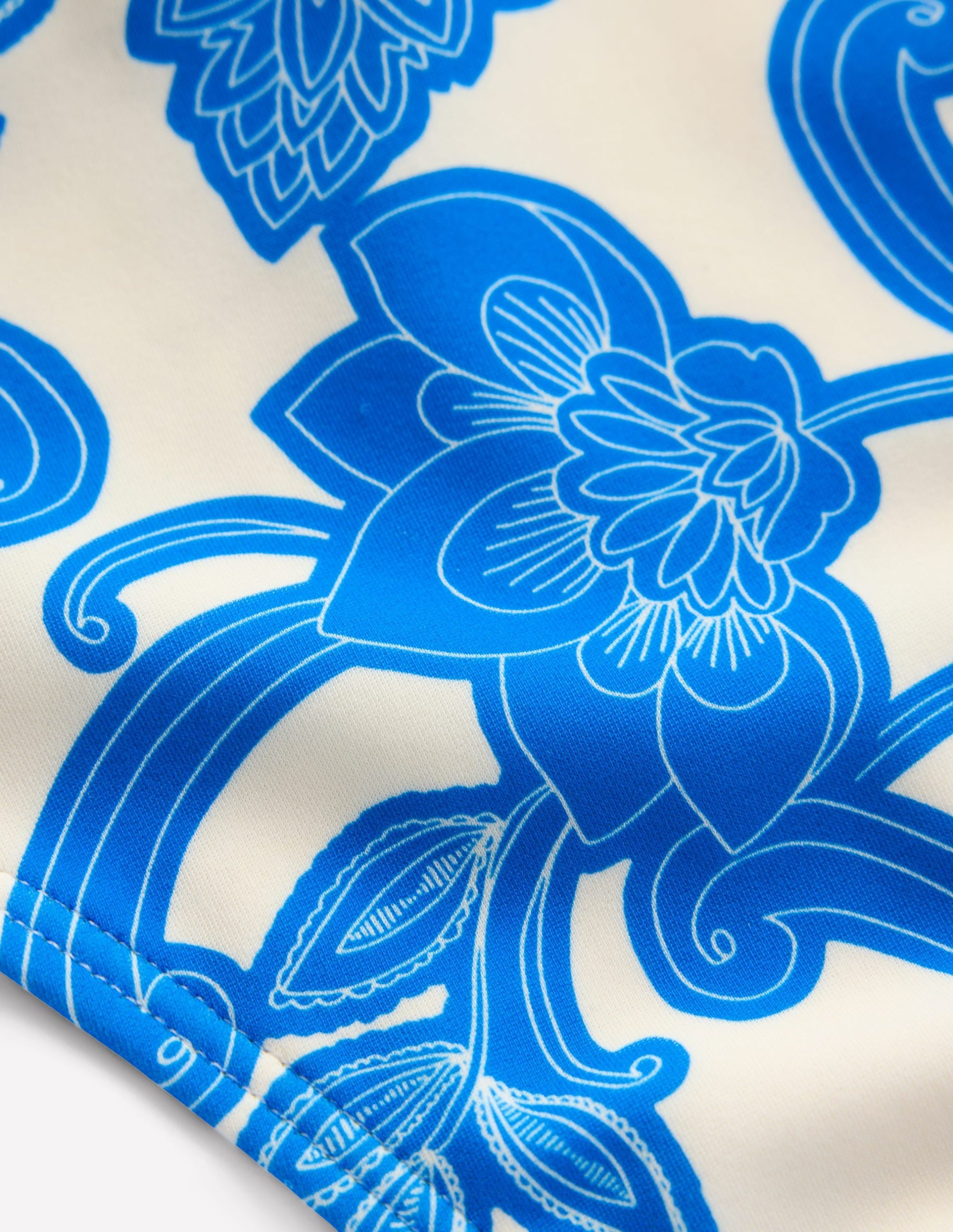 Tie Side Bikini Bottoms-Cerulean Blue. Paisley Whirl - Image 8