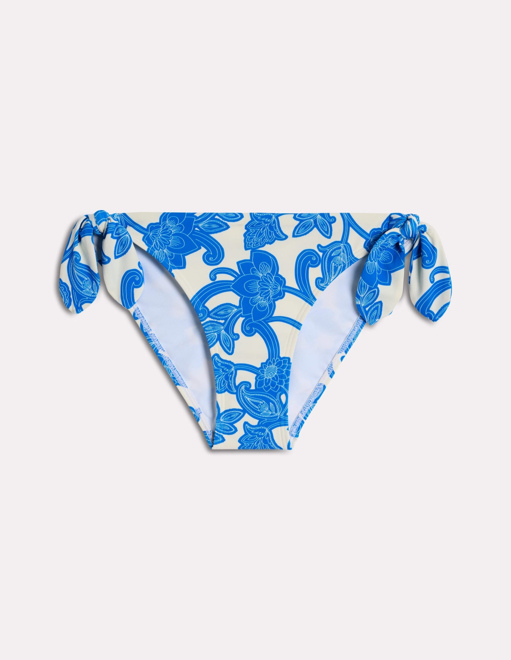 Tie Side Bikini Bottoms-Cerulean Blue. Paisley Whirl - Image 7