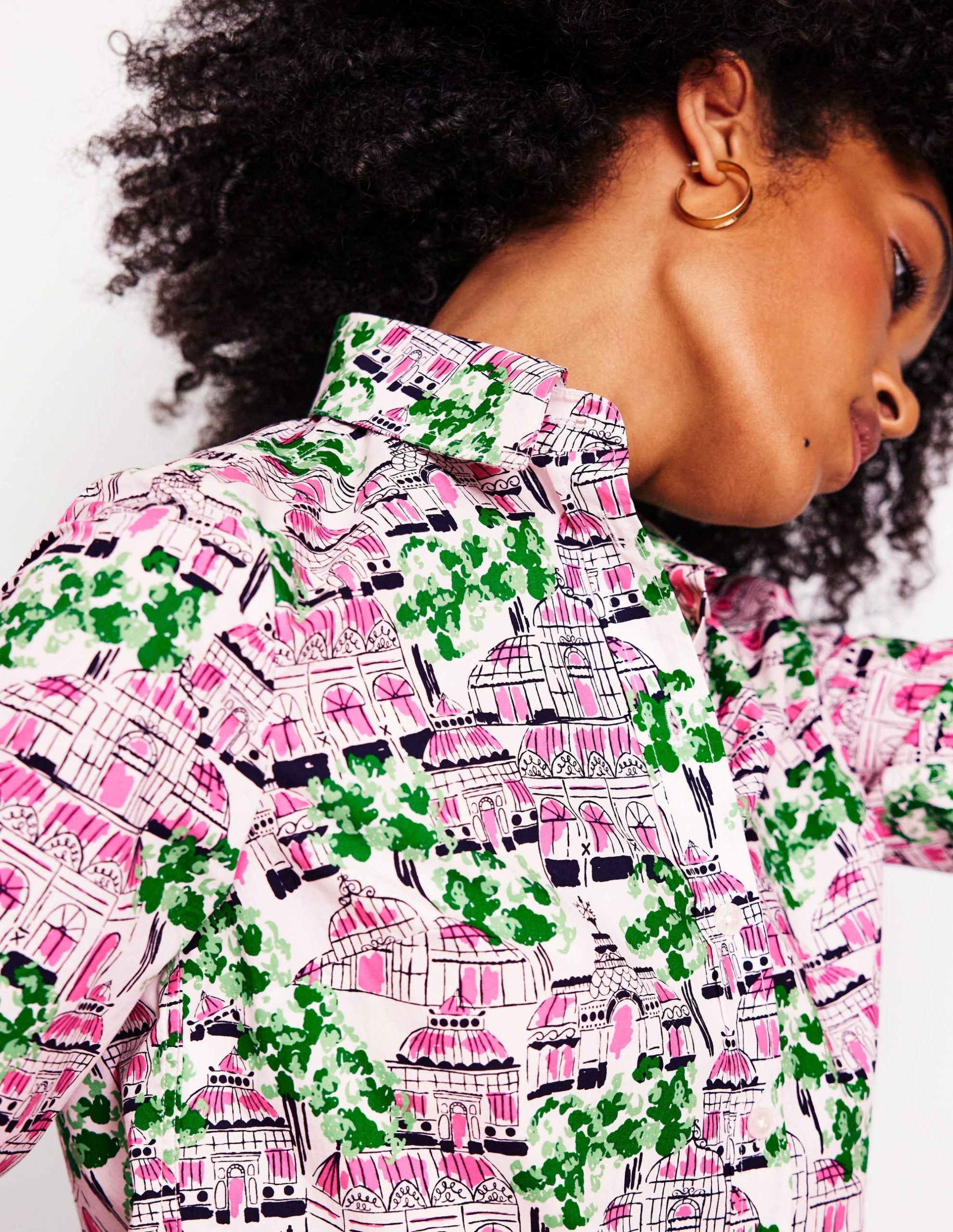 Sienna Cotton Shirt-Ivory. Botanical Greenhouse - Image 2