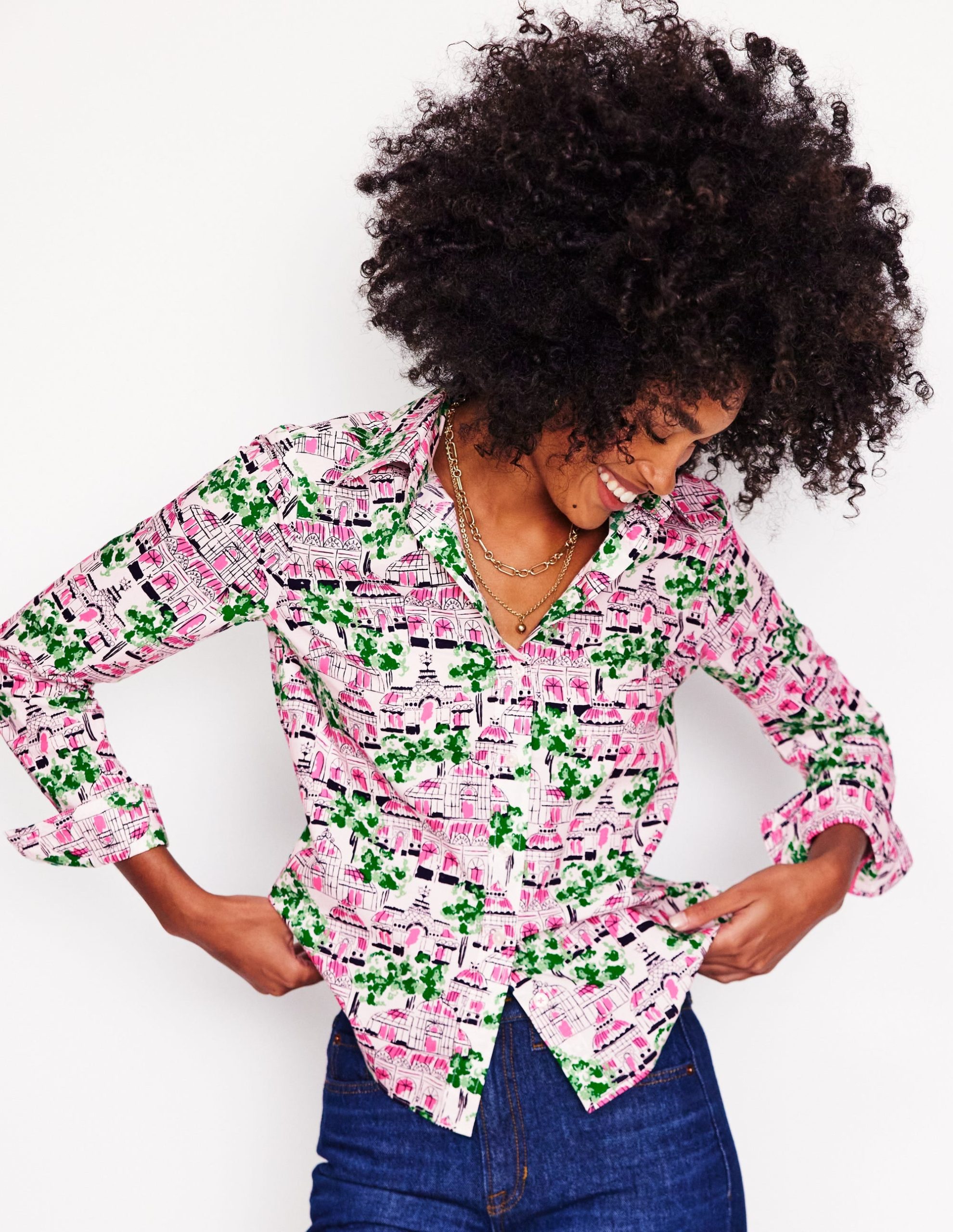 Sienna Cotton Shirt-Ivory. Botanical Greenhouse - Image 4