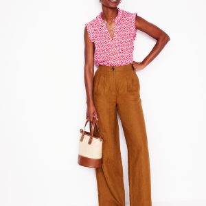 Lola Sleeveless Top-Strawberry Tart. Ivy Trellis