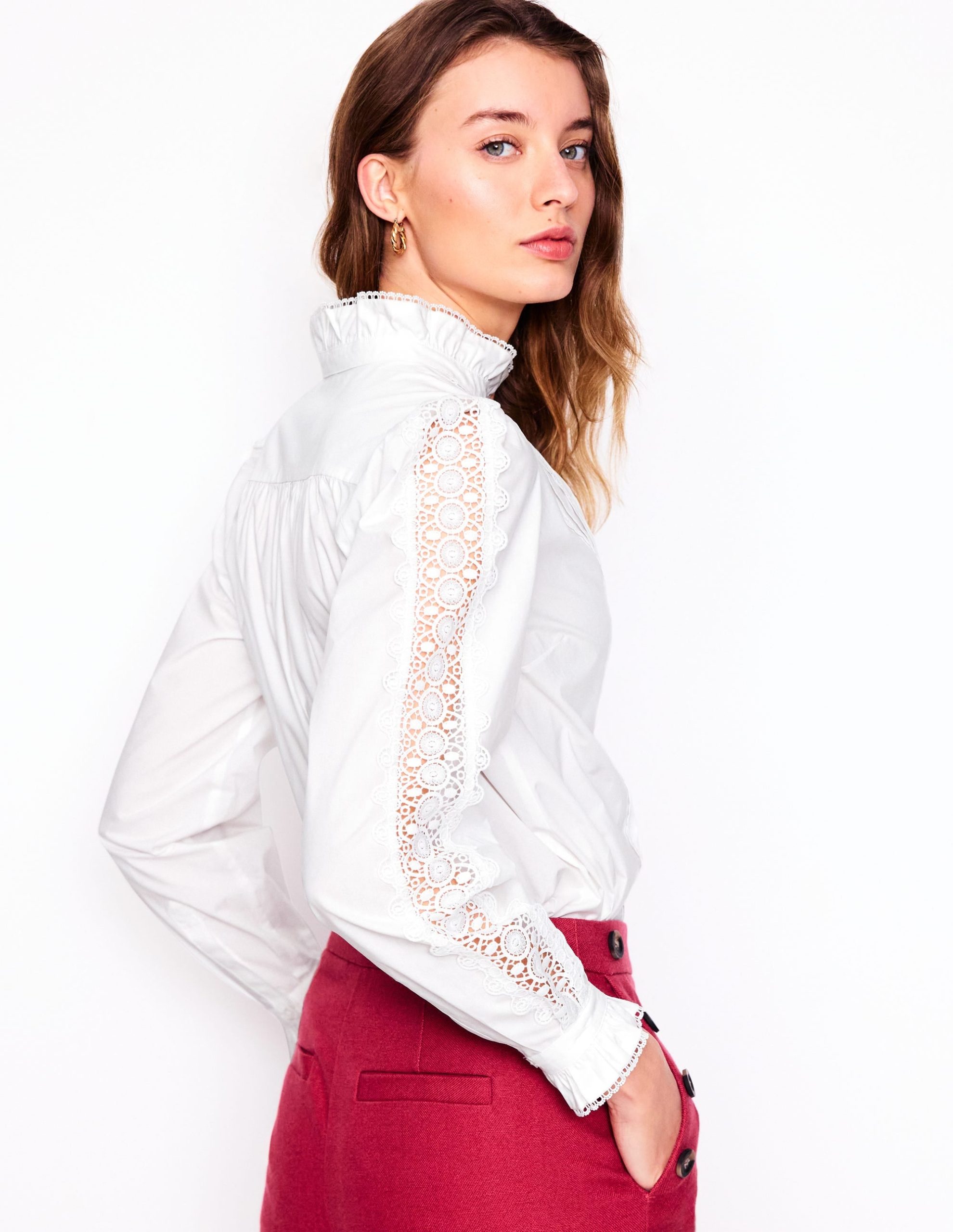 Felicity Lace Blouse-White - Image 3
