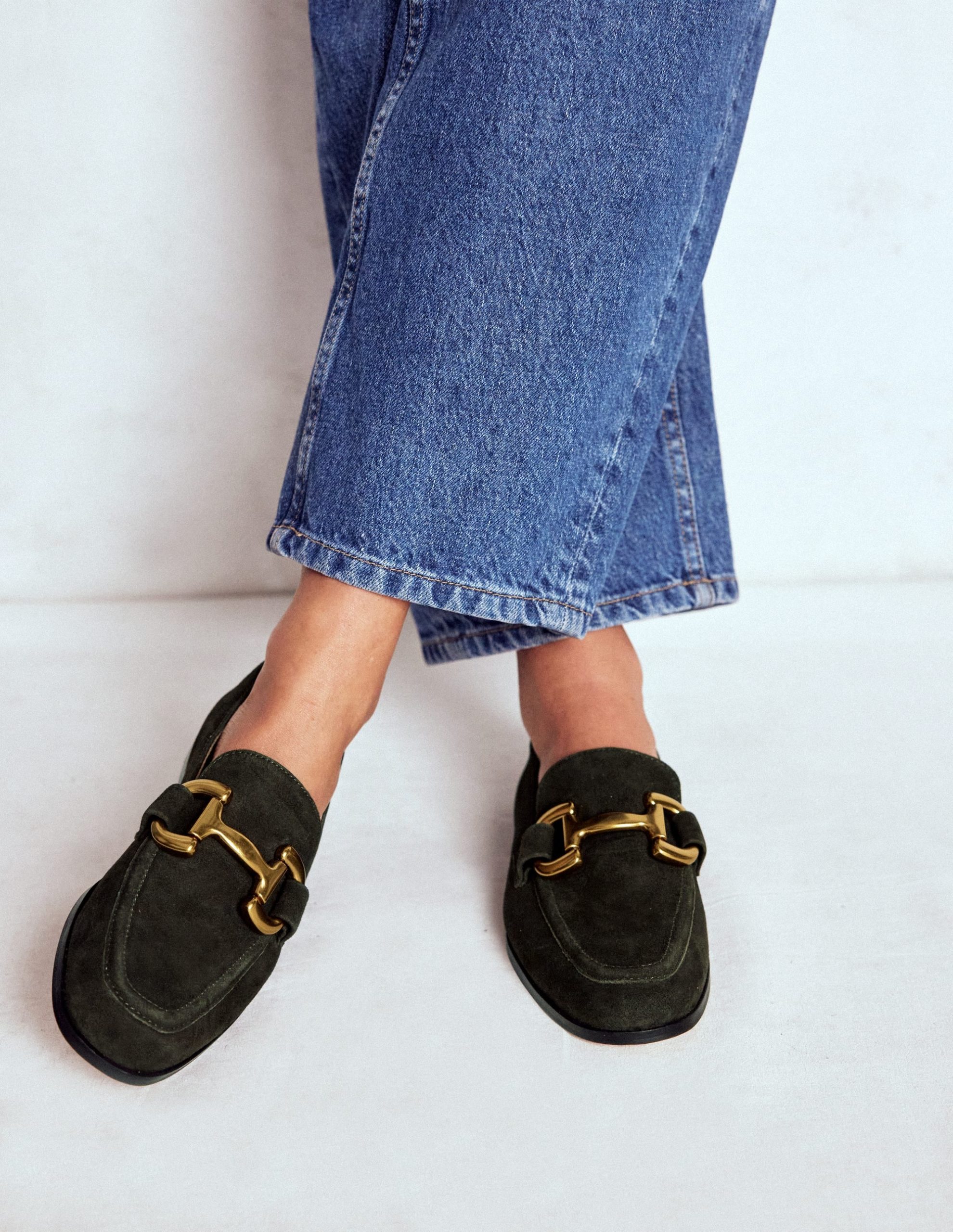 Iris Snaffle Loafers-Woodland Green - Image 2