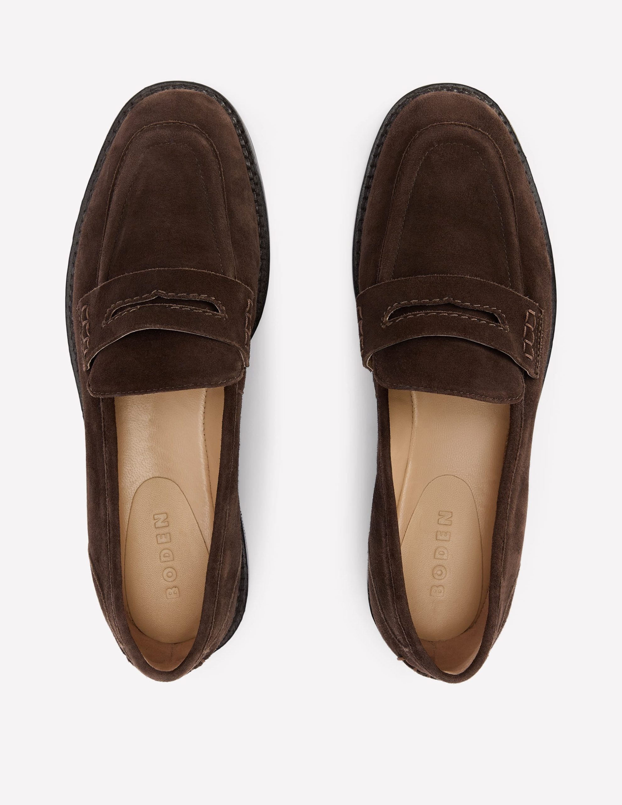Nya Penny Loafers-Bitter Chocolate Suede - Image 5