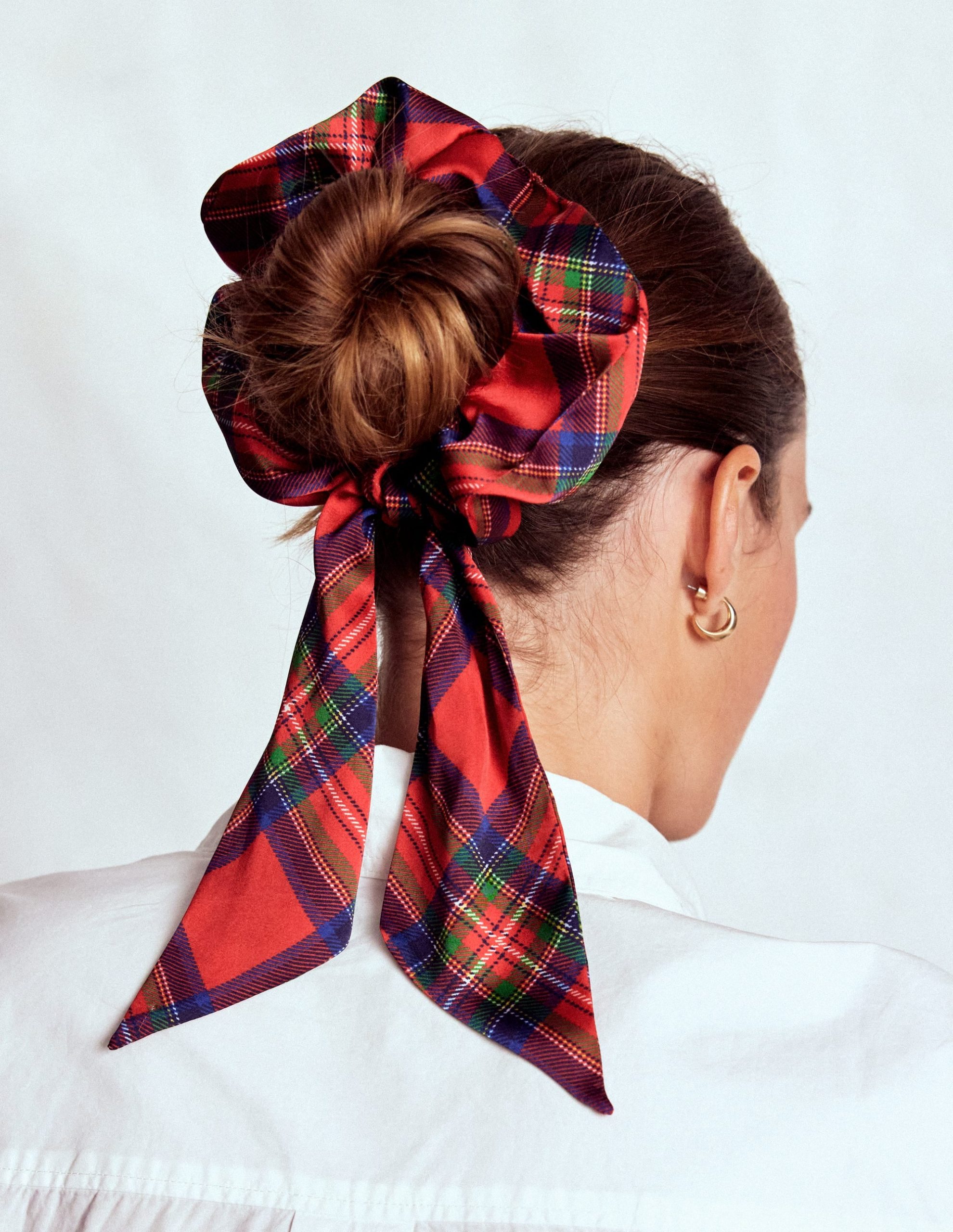 Scarf Scrunchie-Red Tartan - Image 2