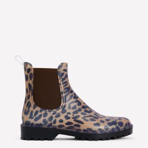 Chelsea Wellie Boot-Leopard