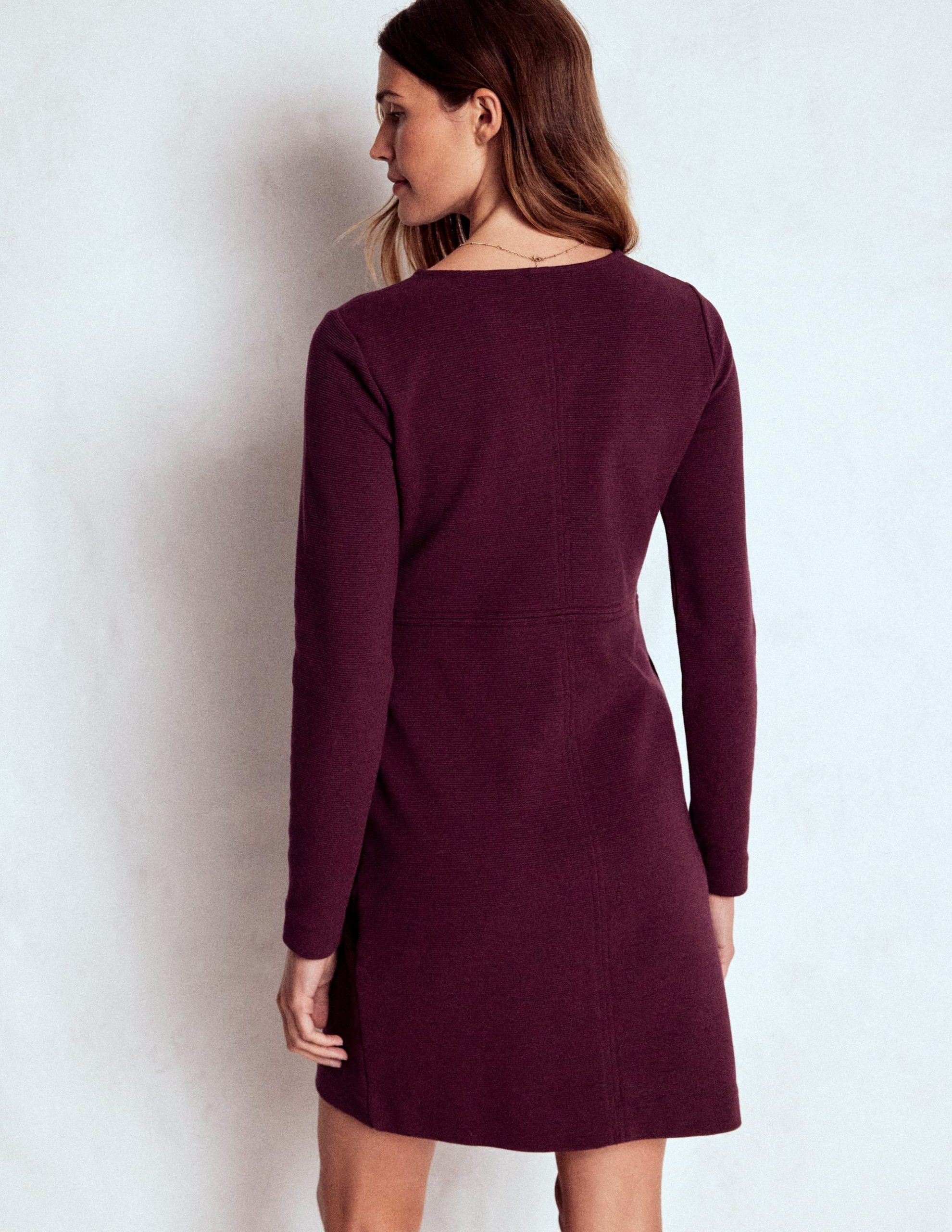 Cornelia Ottoman Dress-Dark Cherry - Image 3