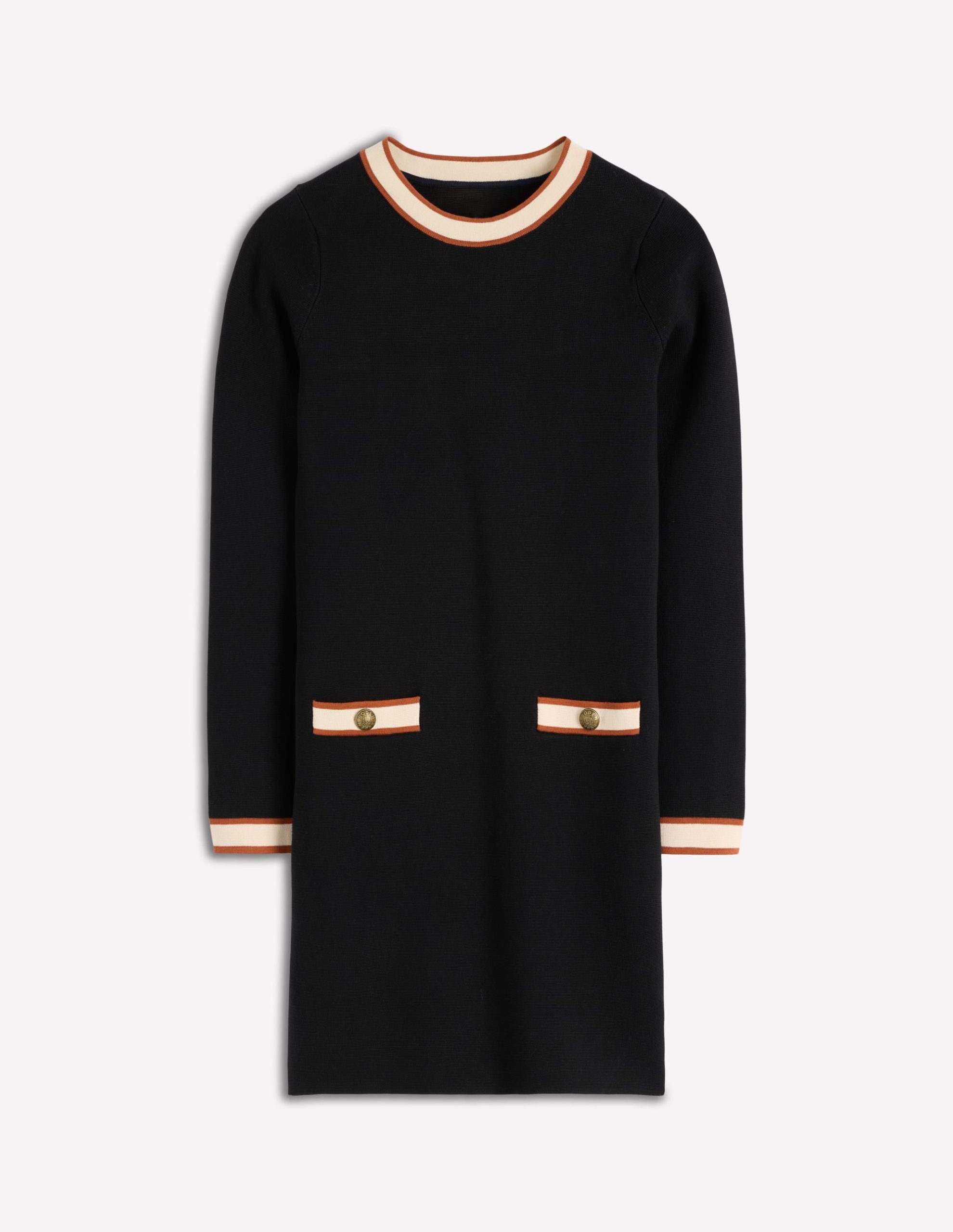 Holly Knitted Shift Dress-Black - Image 5