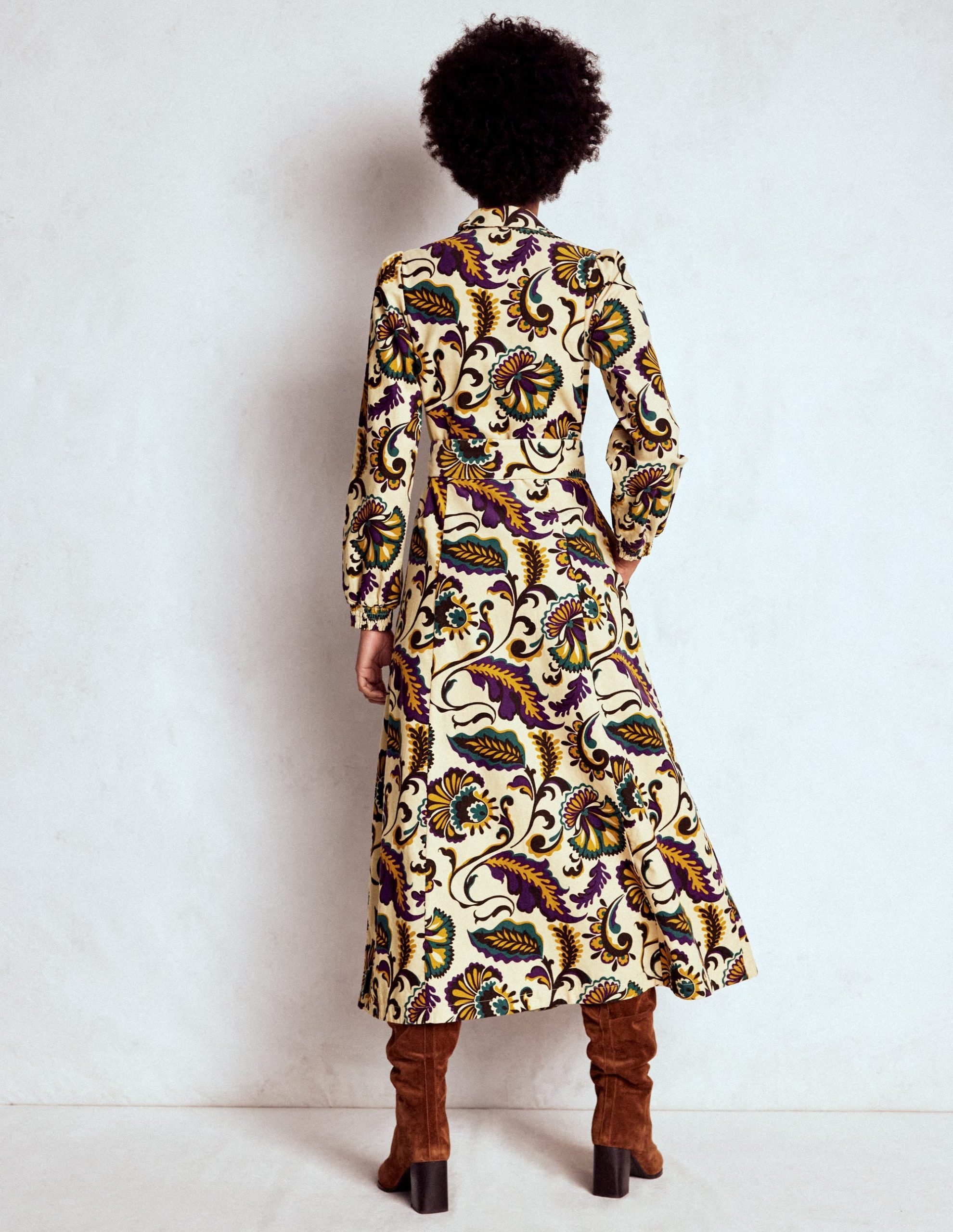 Clara Cord Midi Dress-Multi. Ornate Meadow - Image 3