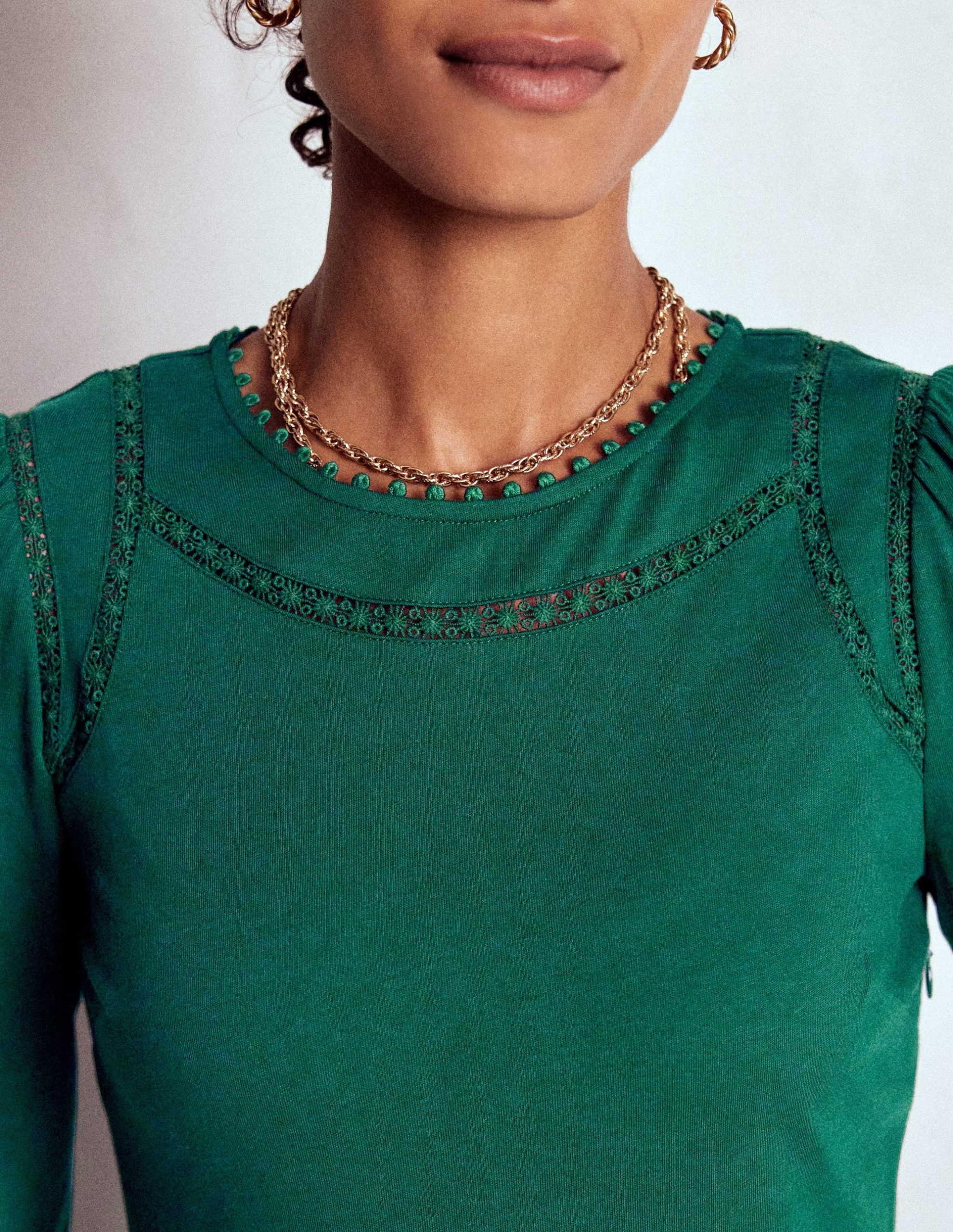 Mila Short Jersey Dress-Emerald Night - Image 2