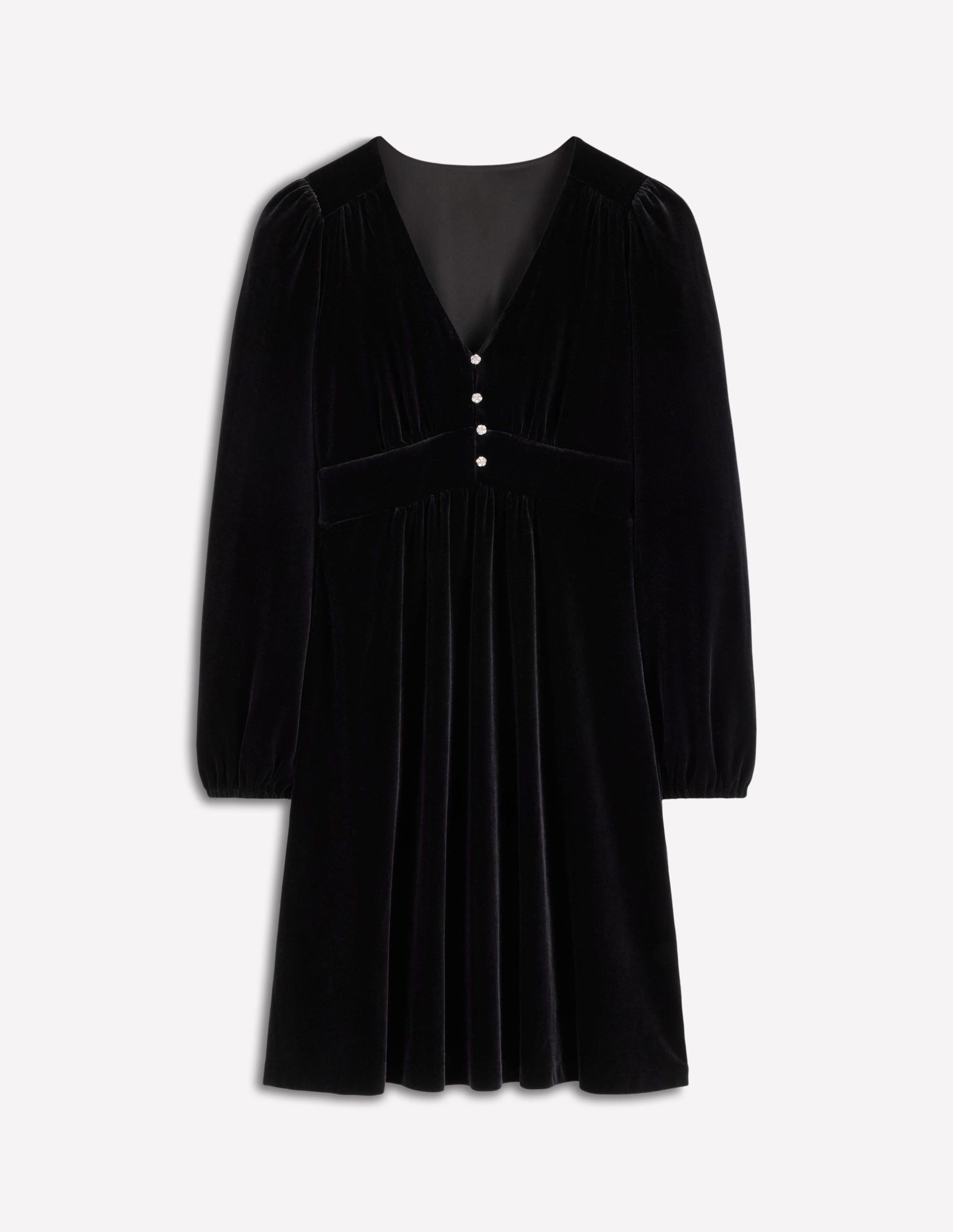 Jocelyn Short Velvet Dress-Black - Image 7