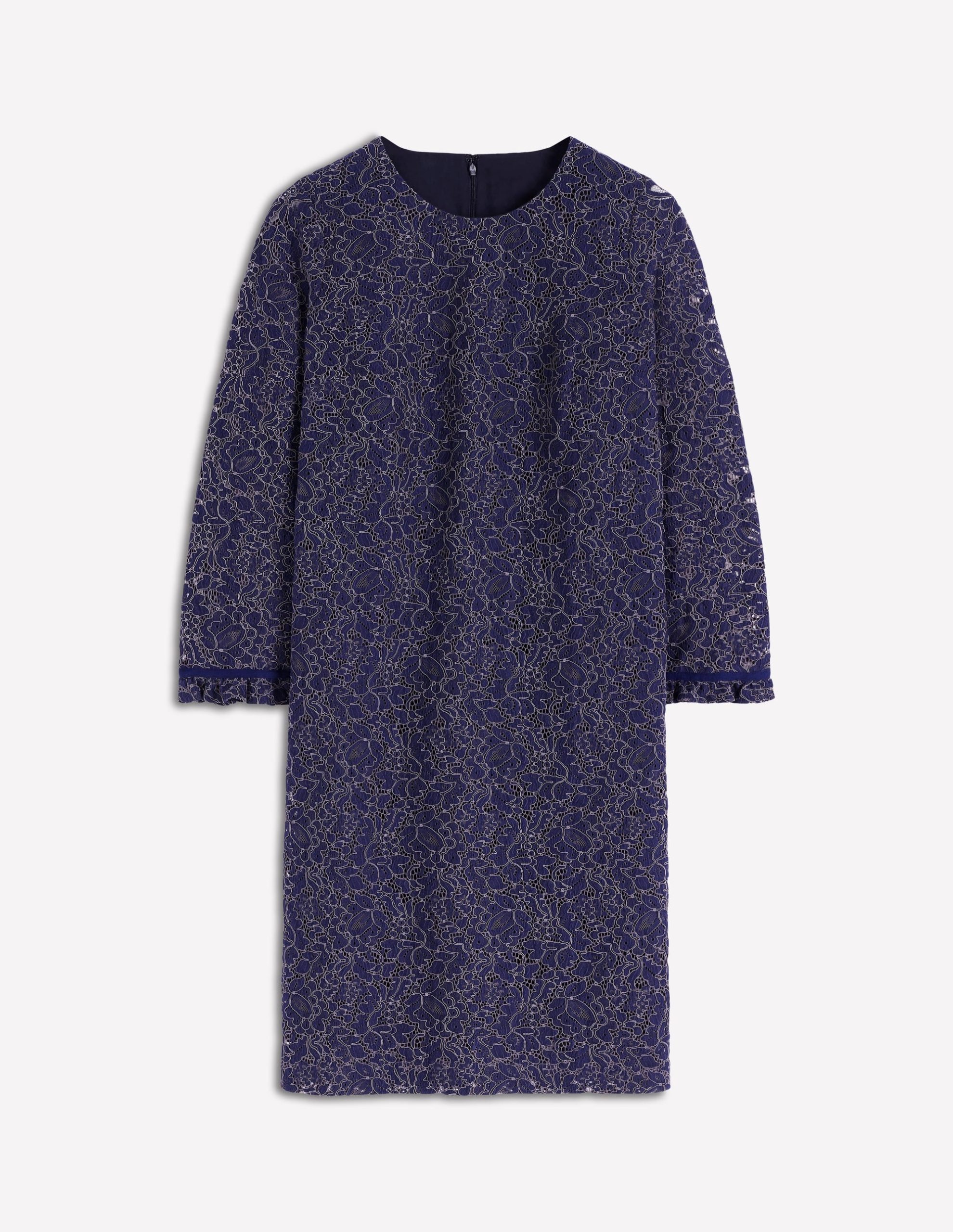 Lace Occasion Mini Dress-Navy - Image 6