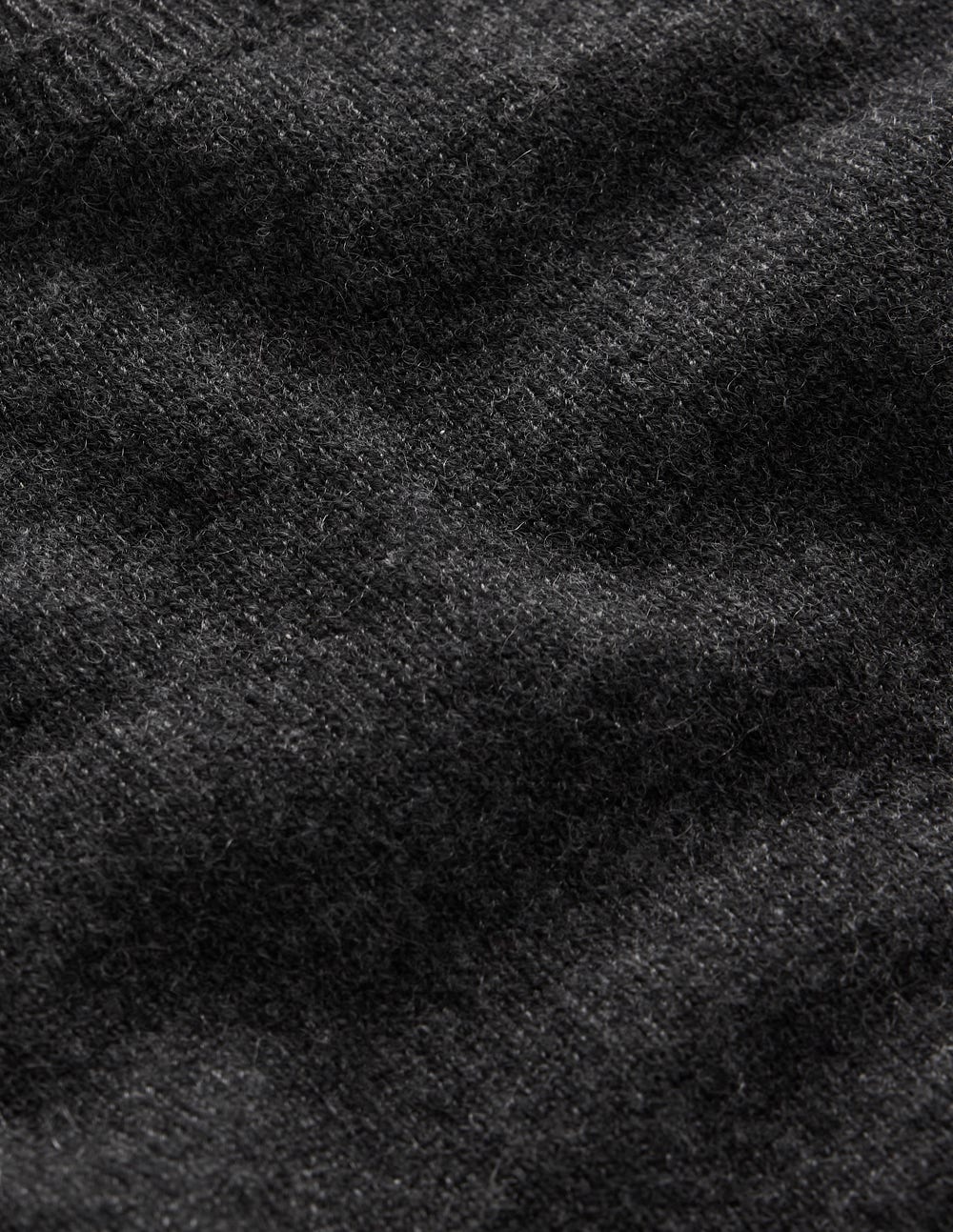 Eva Cashmere Crew Neck Sweater-Charcoal Melange - Image 6