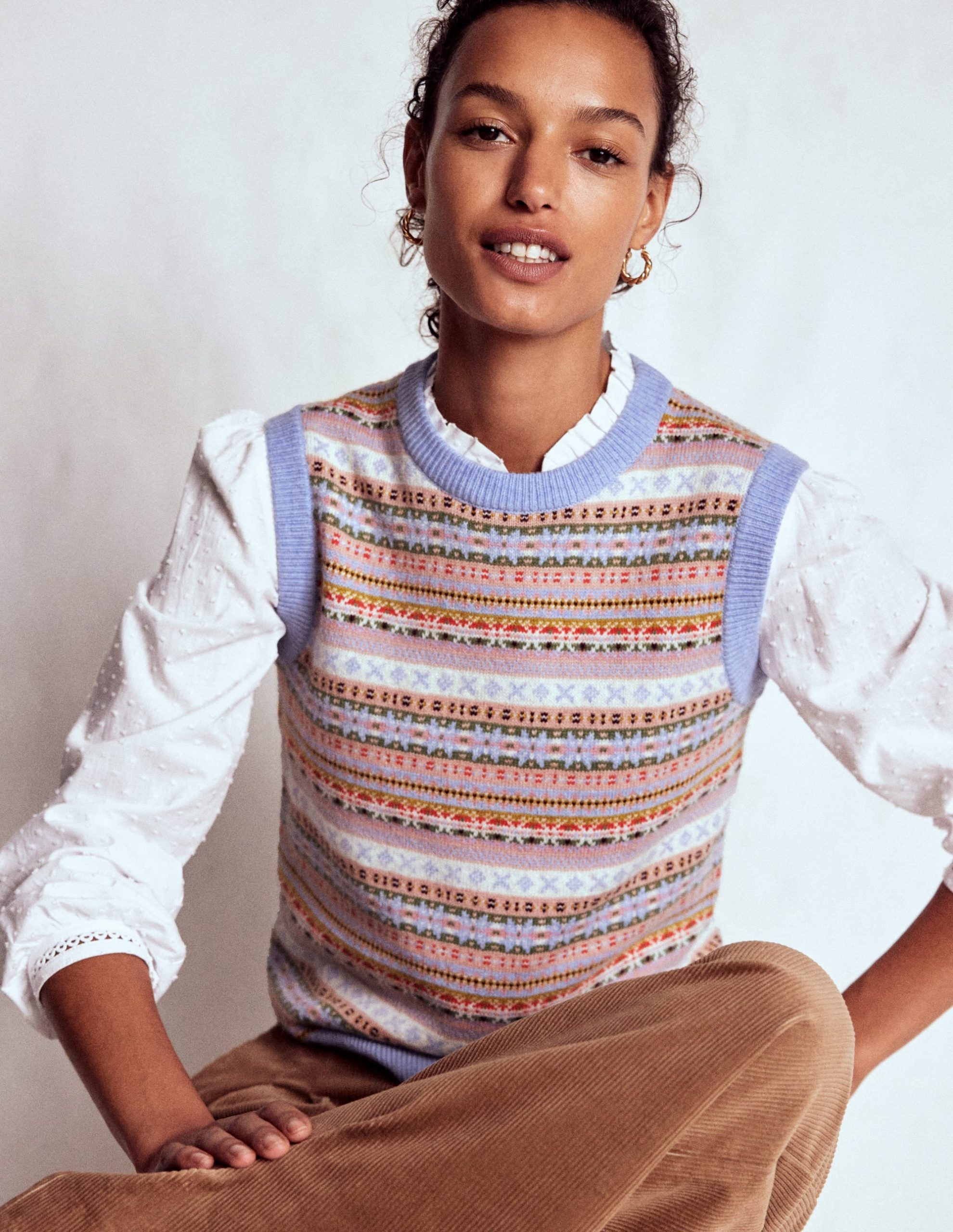 Edie Fair Isle Vest-Heritage Fair Isle - Image 5