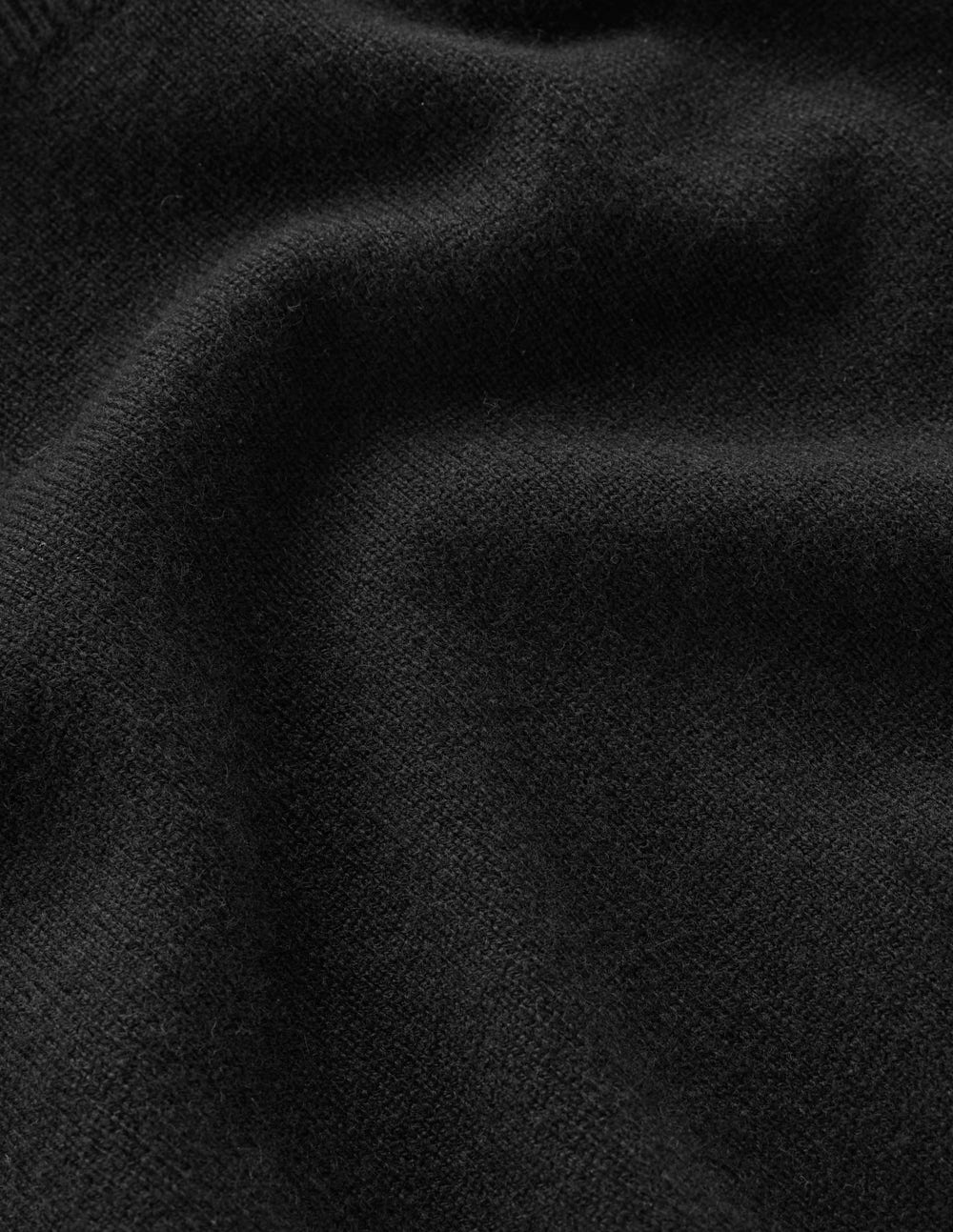 Eva Cashmere Roll Neck Sweater-Black - Image 6