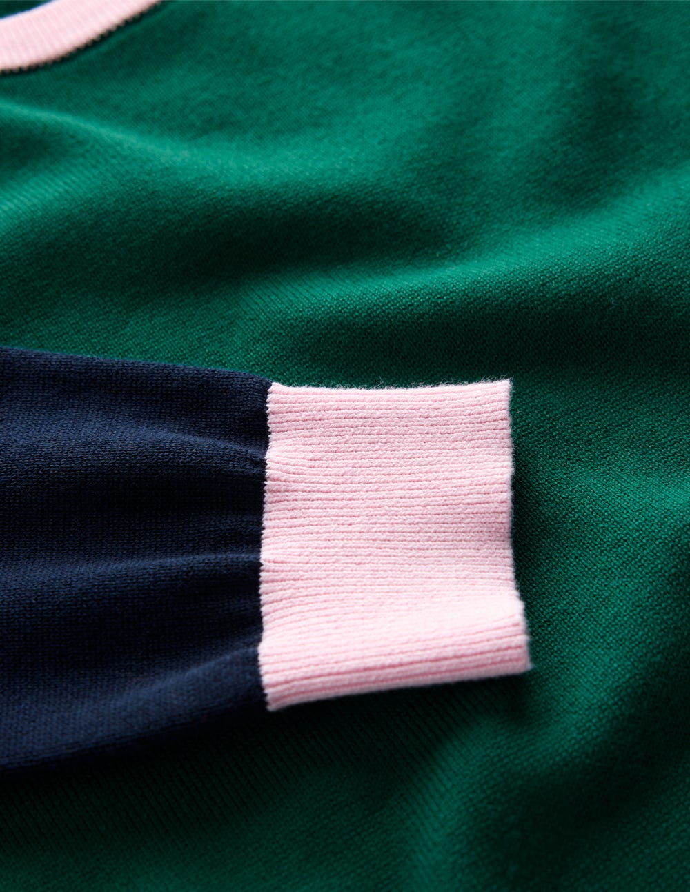 Lara Relaxed Cotton Jumper-Emerald Night. Navy - Image 6