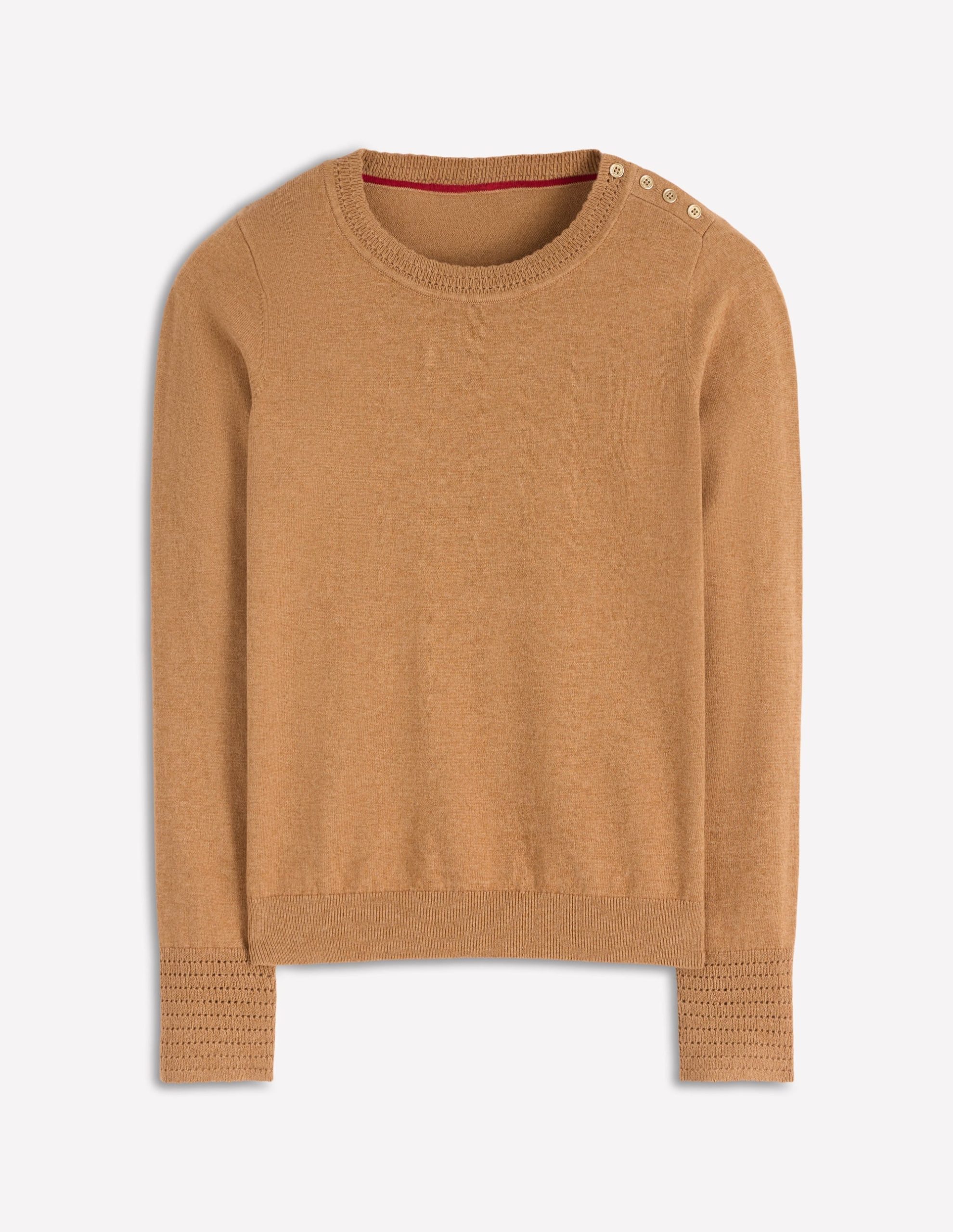 Briony Stitch Sweater-Camel Melange - Image 7