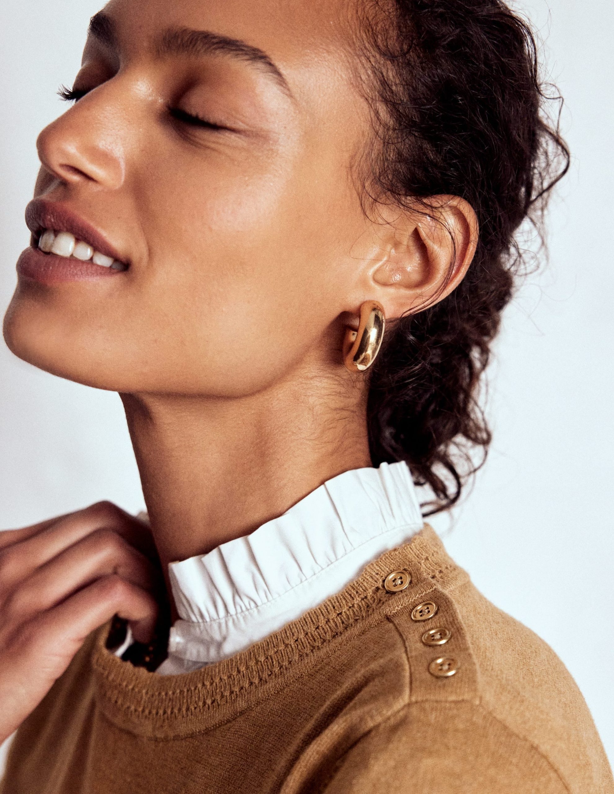 Briony Stitch Sweater-Camel Melange - Image 2