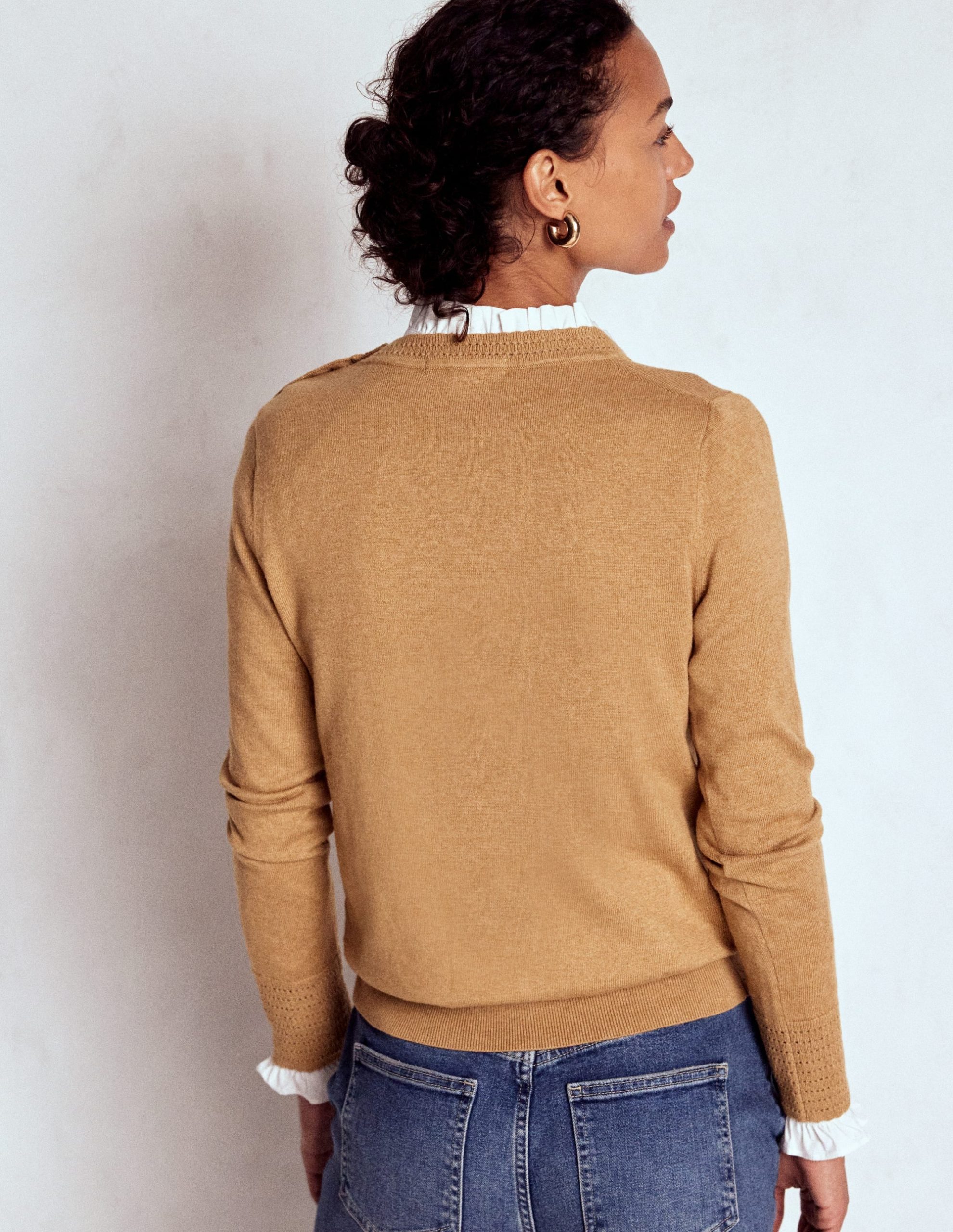 Briony Stitch Sweater-Camel Melange - Image 3